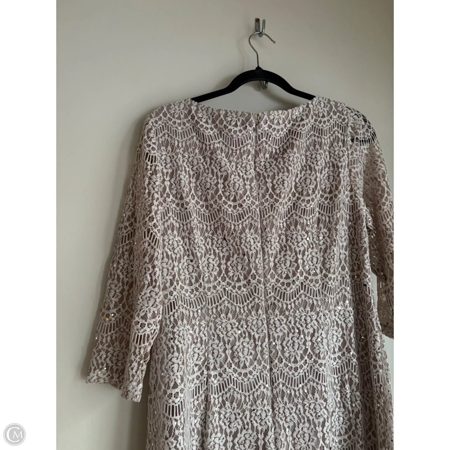 Dress Party Midi By Jessica Howard In Cream, Size: L