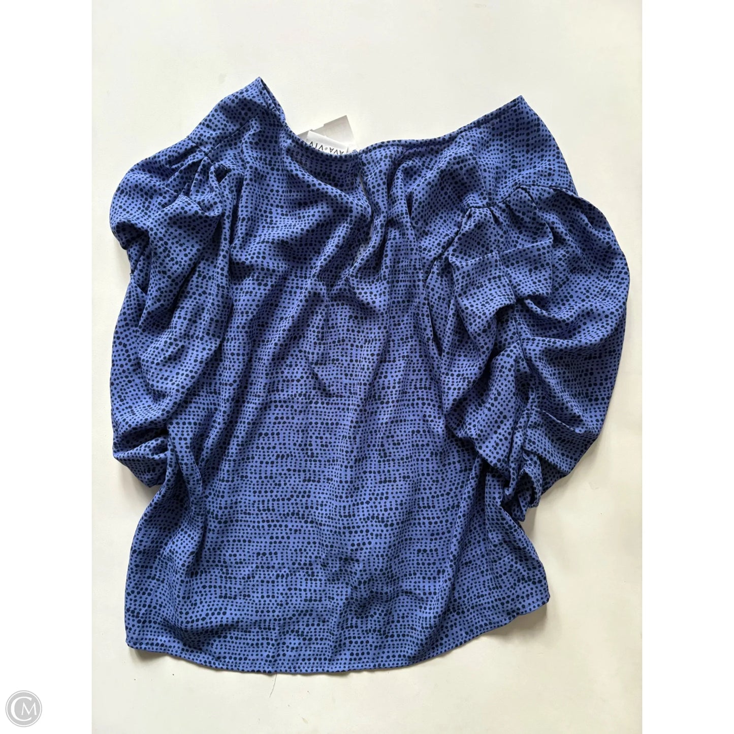 Blouse Short Sleeve By Ava & Viv In Blue, Size: 1x