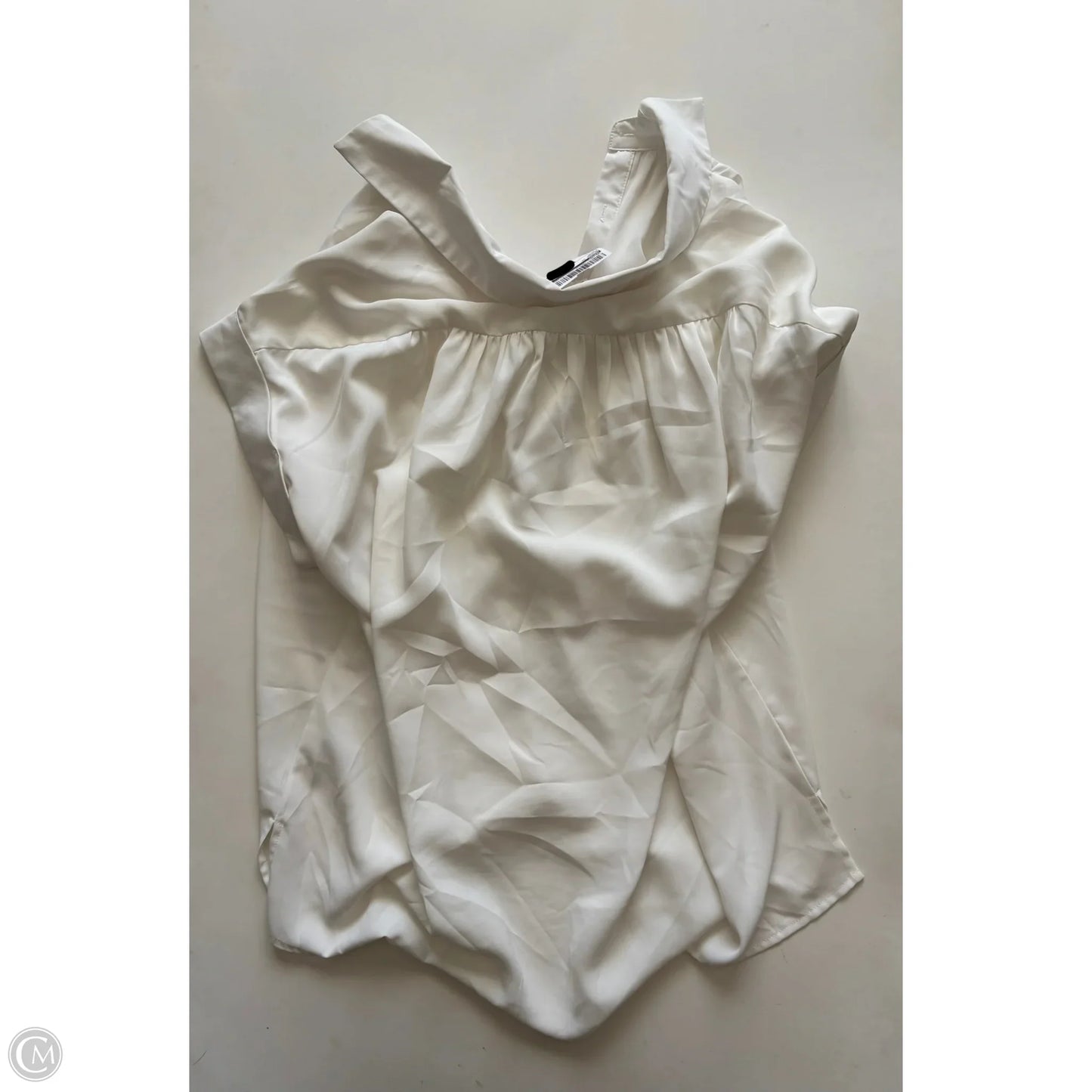 Blouse Short Sleeve By Entro In Cream, Size: L