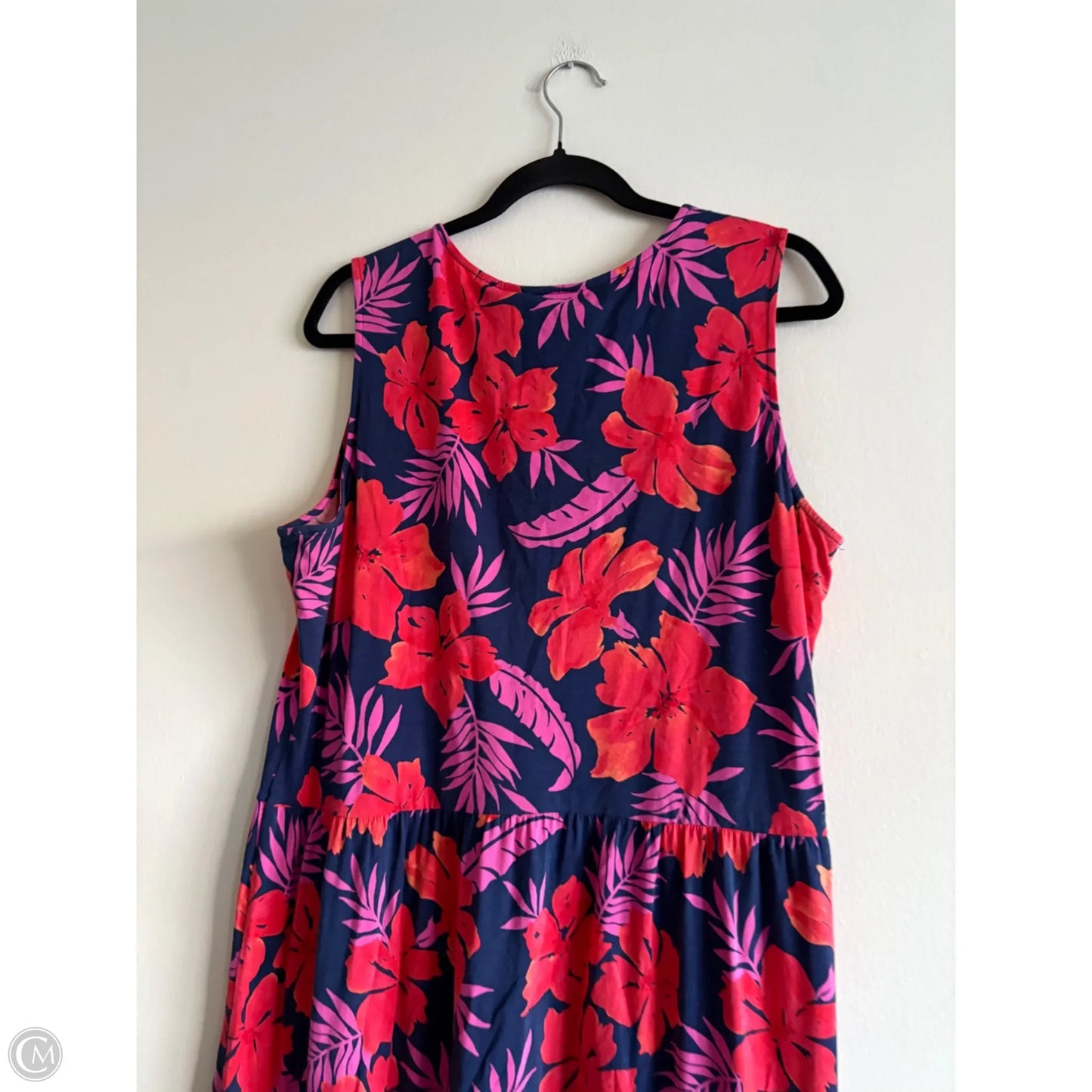 Dress Casual Maxi By Lands End In Floral Print, Size: Xl