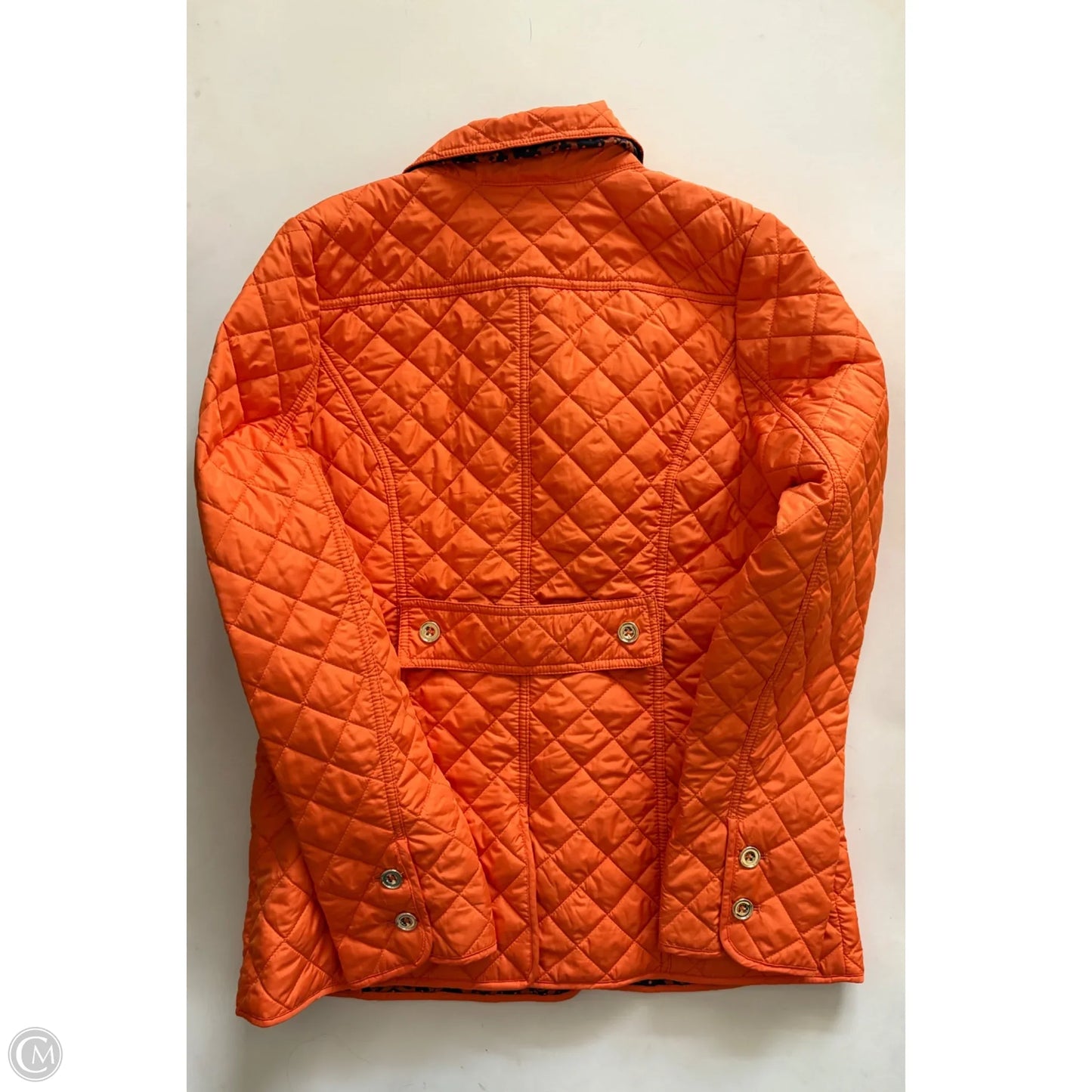 Coat Puffer & Quilted By Divuna In Orange, Size: S
