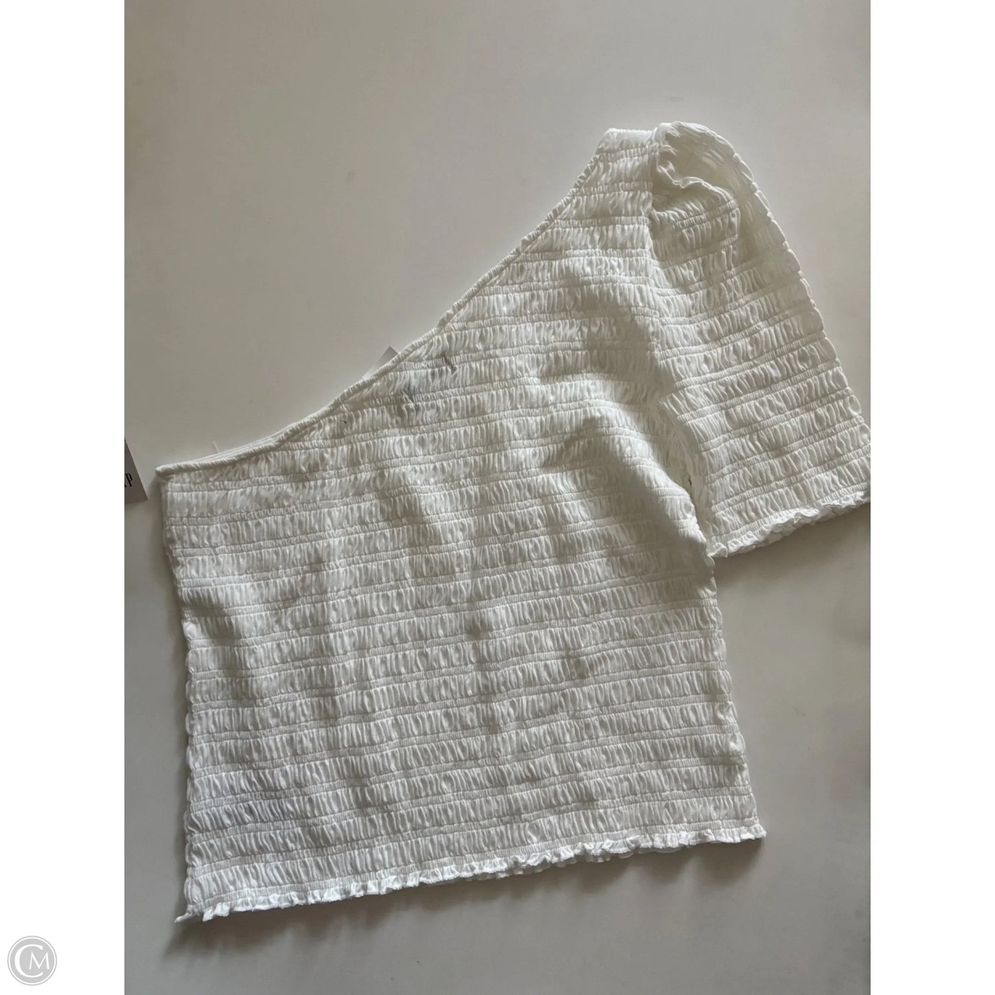 Top Short Sleeve By Gap In White, Size: Xl