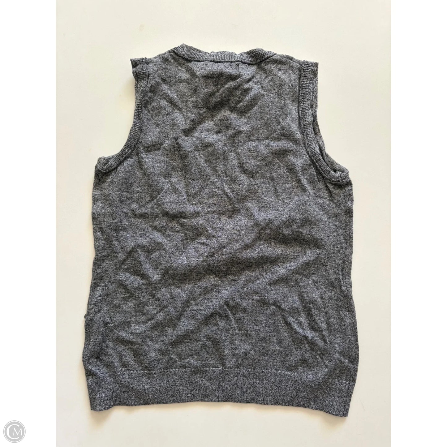 Sweater Short Sleeve By Calvin Klein In Grey, Size: S
