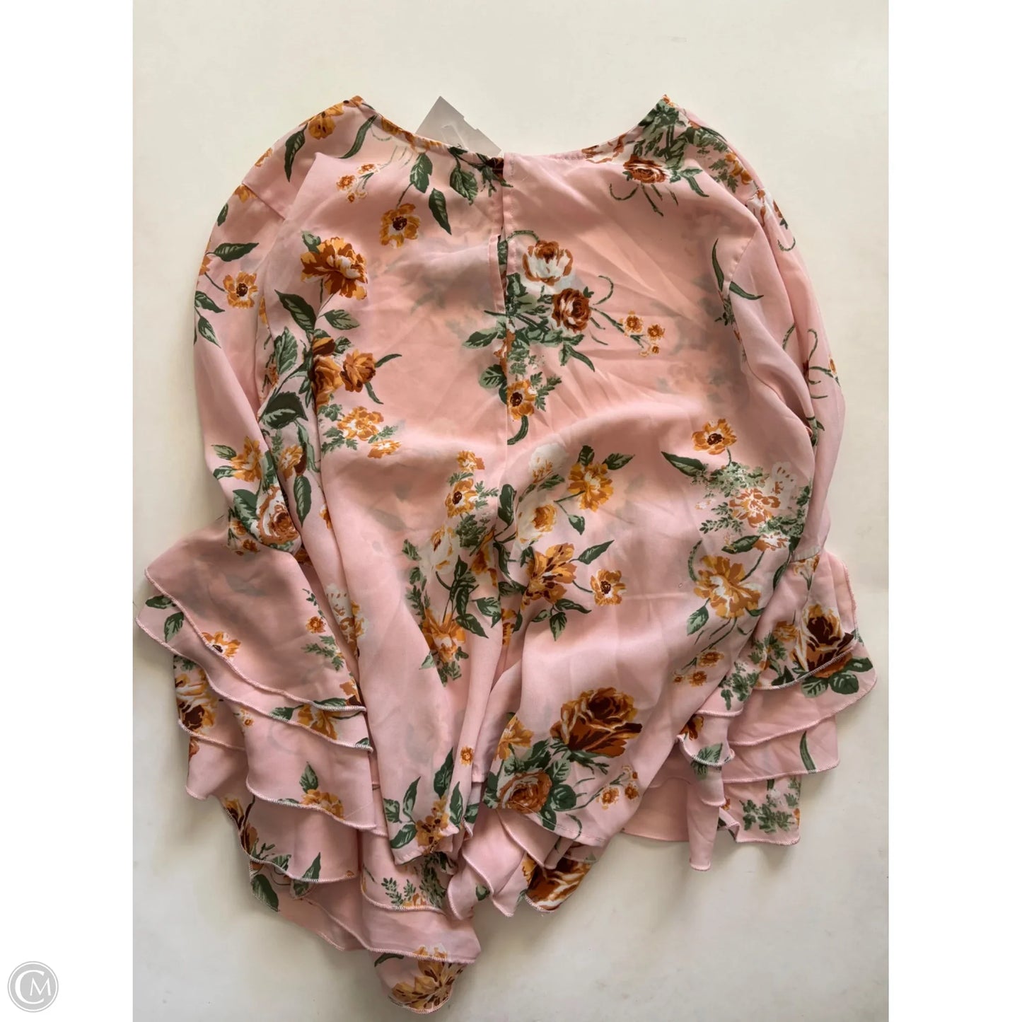 Blouse Long Sleeve By Truth In Floral Print, Size: Xl