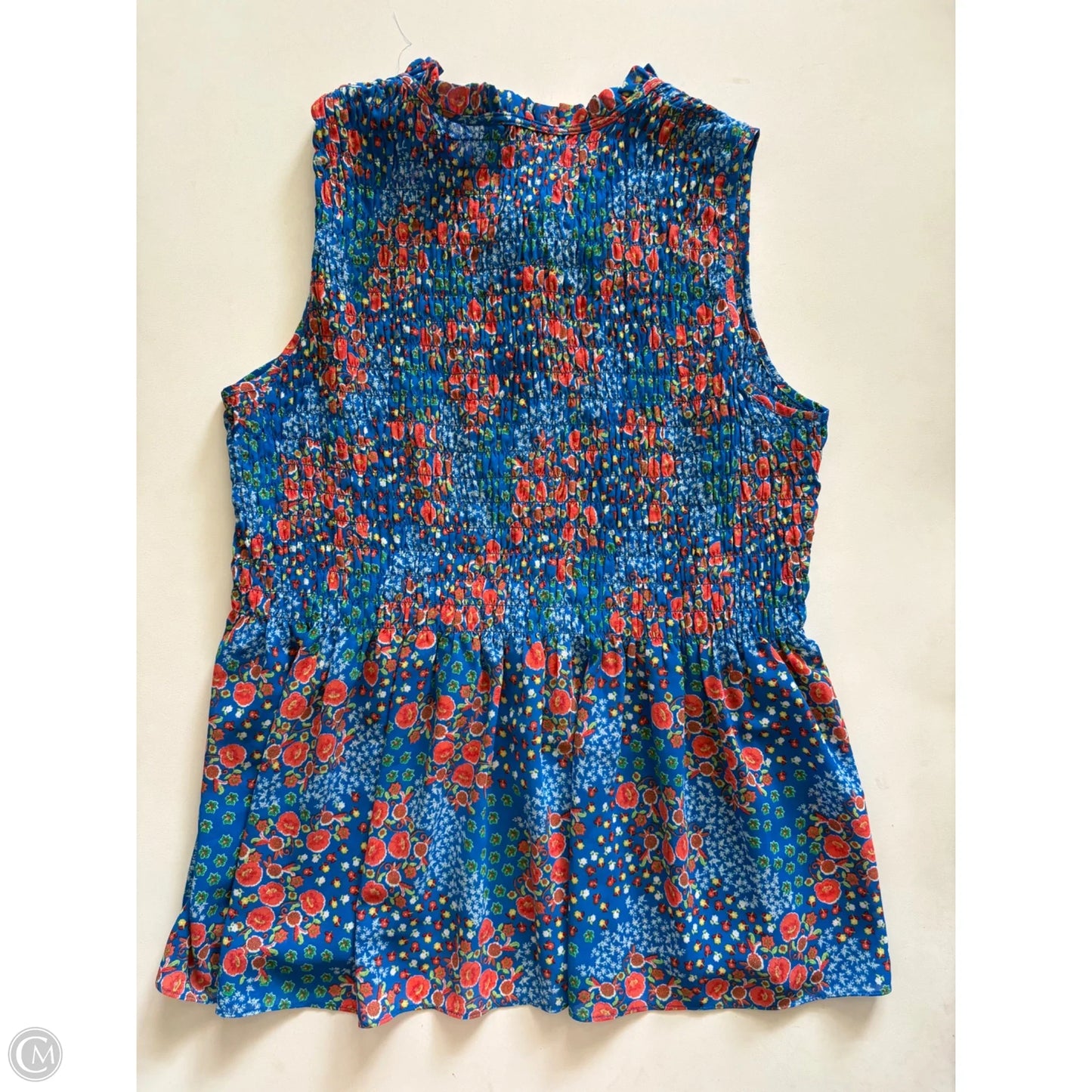 Blouse Sleeveless By Rose And Olive In Blue, Size: M
