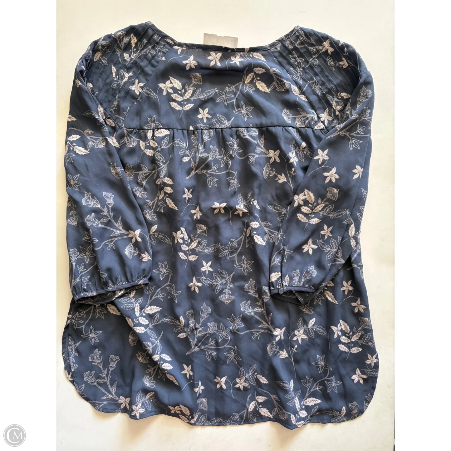 Blouse Long Sleeve By Lc Lauren Conrad In Grey, Size: Xl