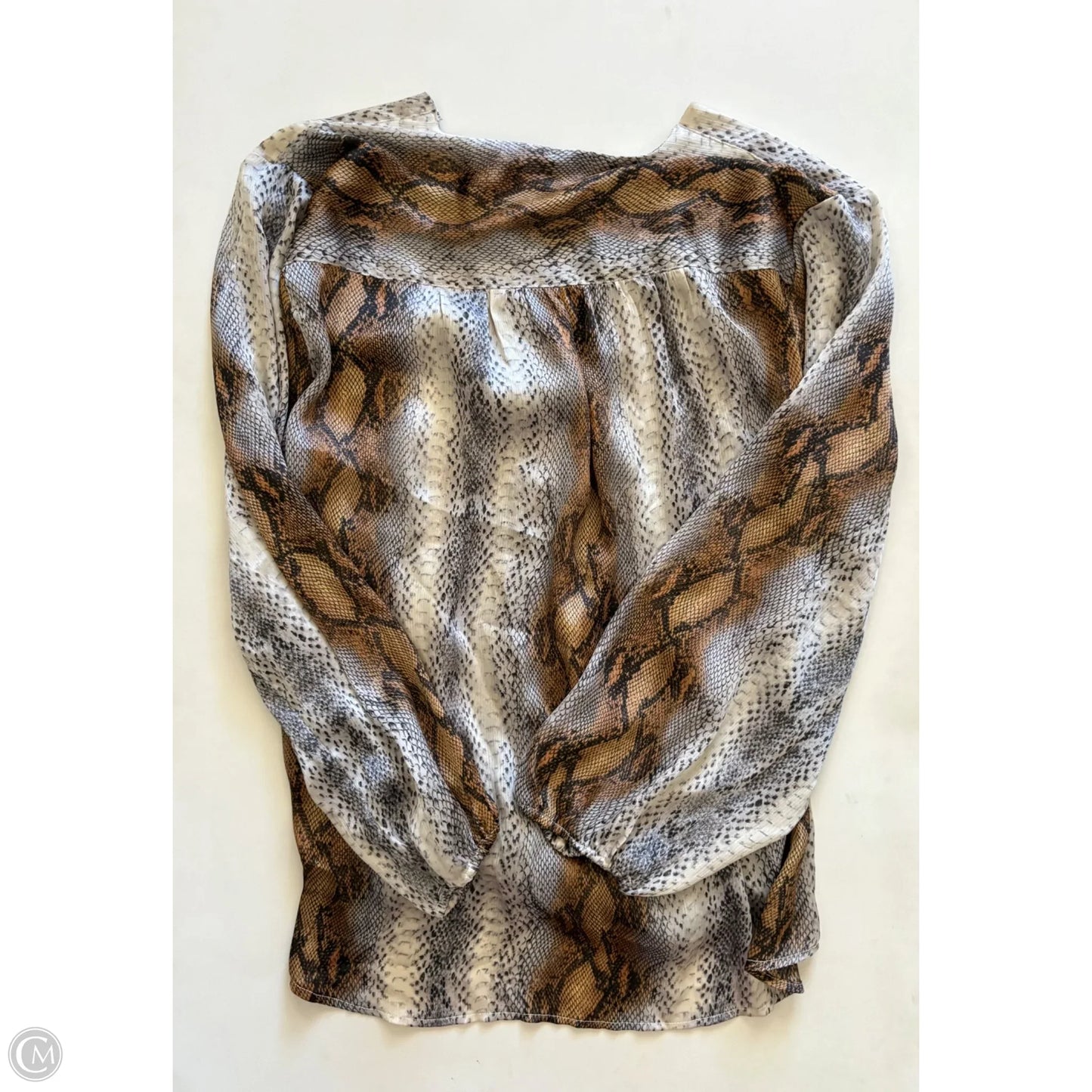 Blouse Long Sleeve By Catherine Malandrino In Animal Print, Size: 3x