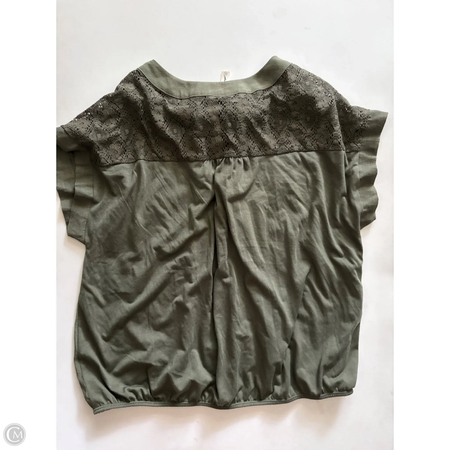 Top Short Sleeve By Perseption Concept In Green, Size: Xl