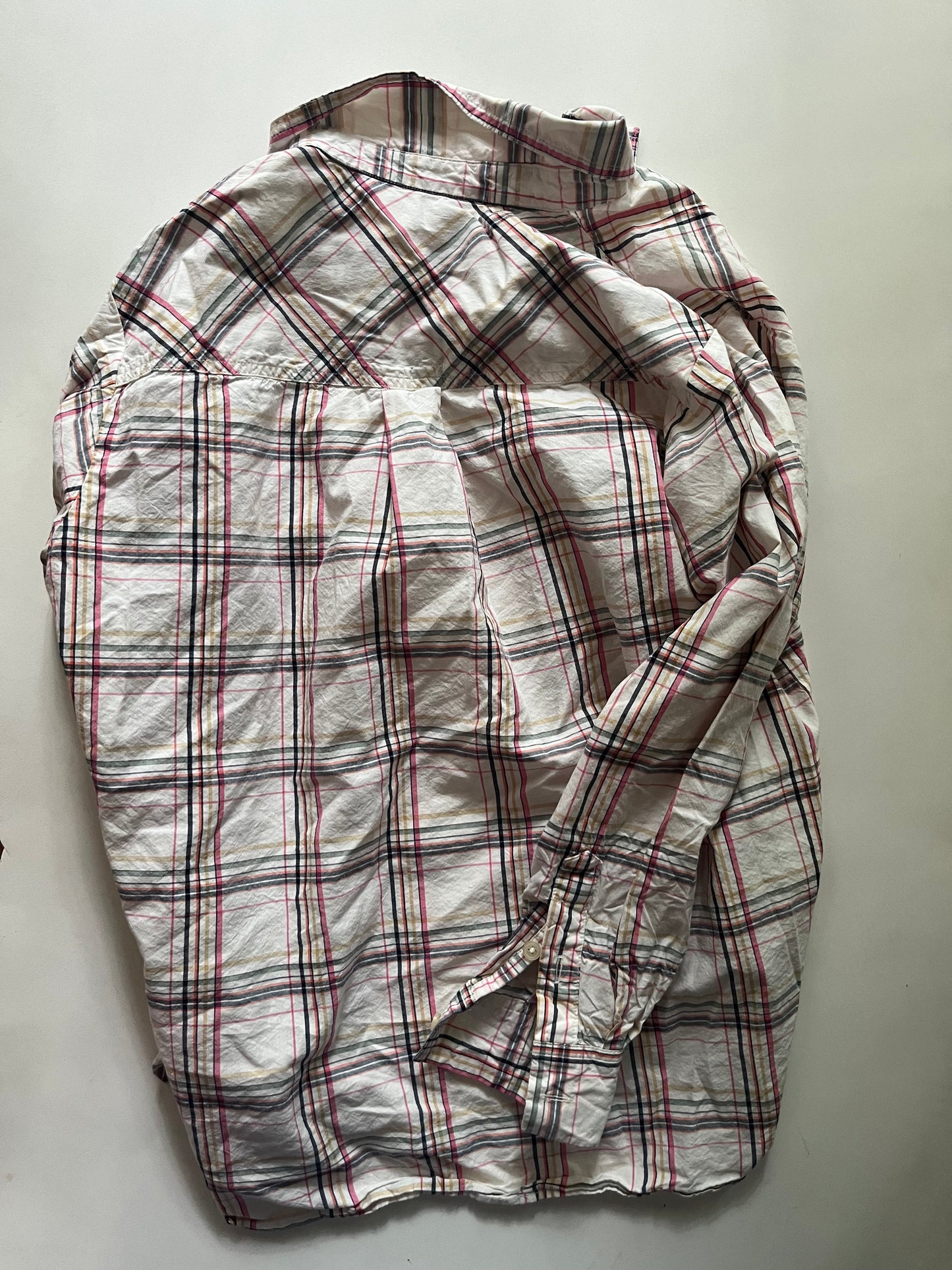 Plaid Blouse Long Sleeve Loft, Size Xs