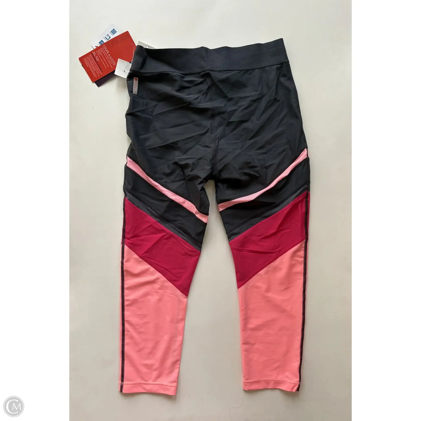 Athletic Leggings By Zella In Grey & Pink, Size: M