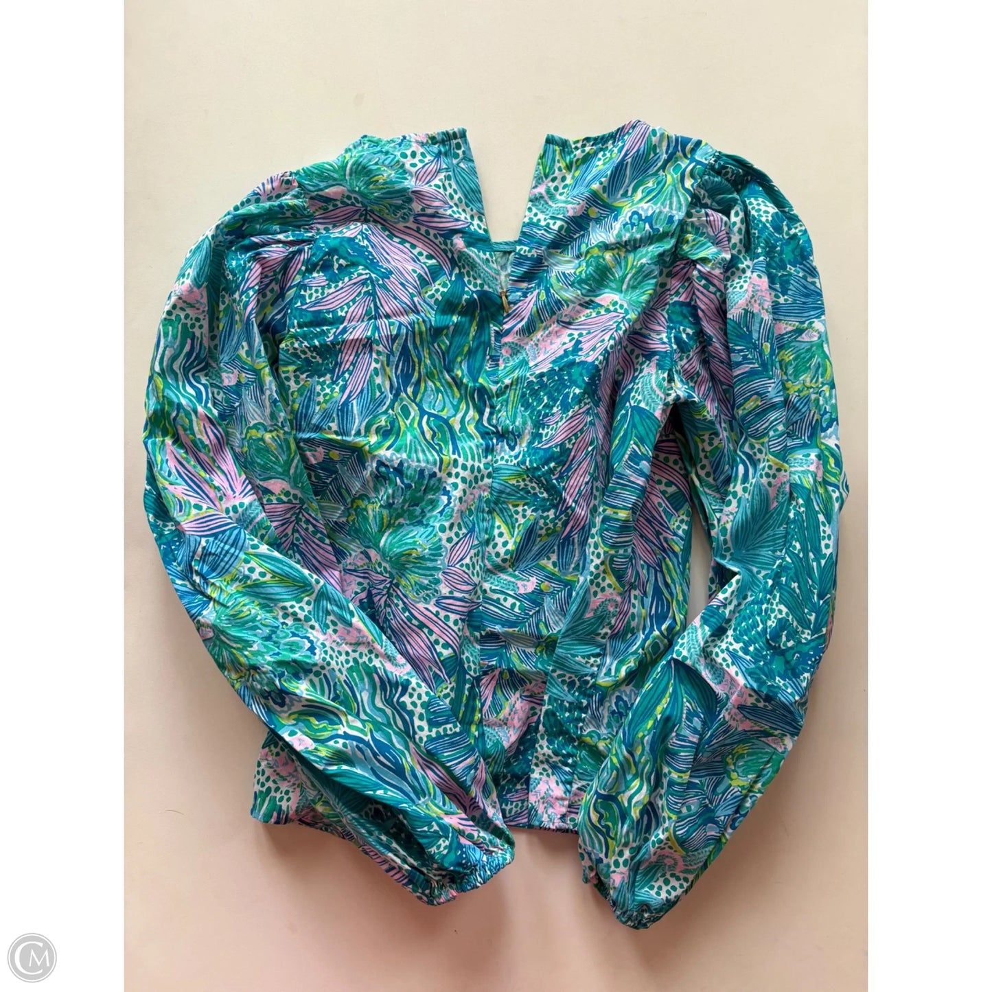 Top Long Sleeve Designer By Lilly Pulitzer In Blue, Size: Xs