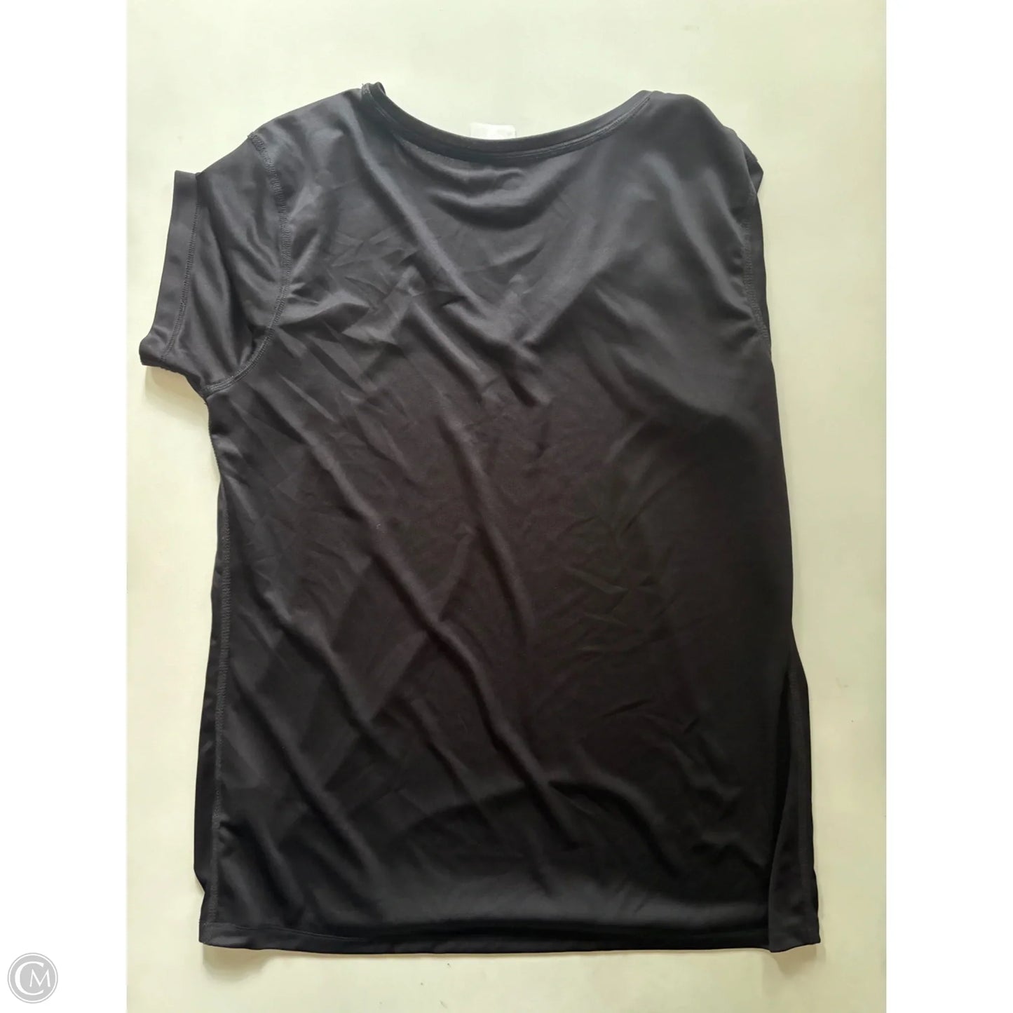 Athletic Top Short Sleeve By Athletic Works In Black, Size: M