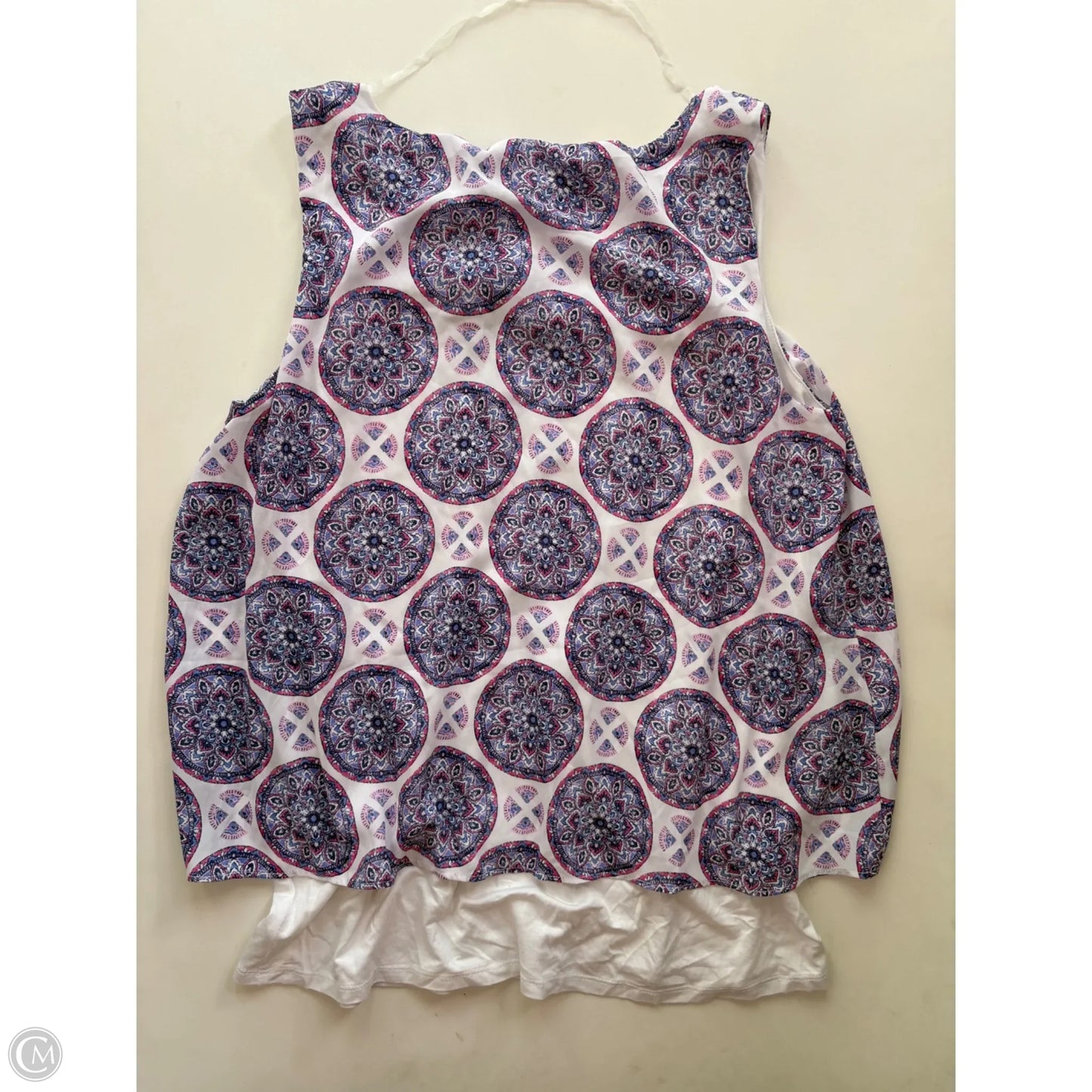 Blouse Sleeveless By New Directions In Multi-colored, Size: Mp