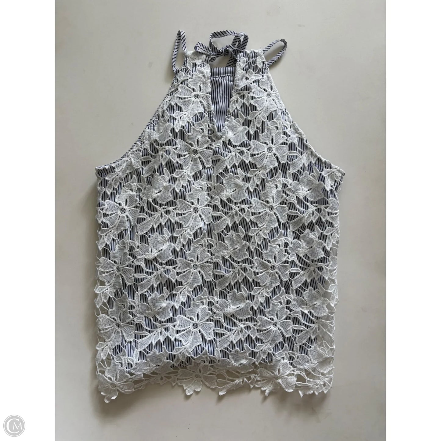 Top Sleeveless By Adiva In Blue, Size: M