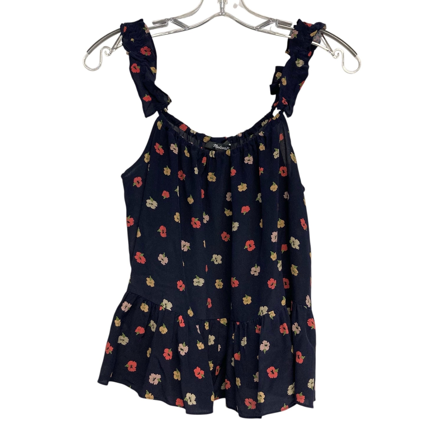 Top Sleeveless By Madewell In Floral Print, Size:Xs