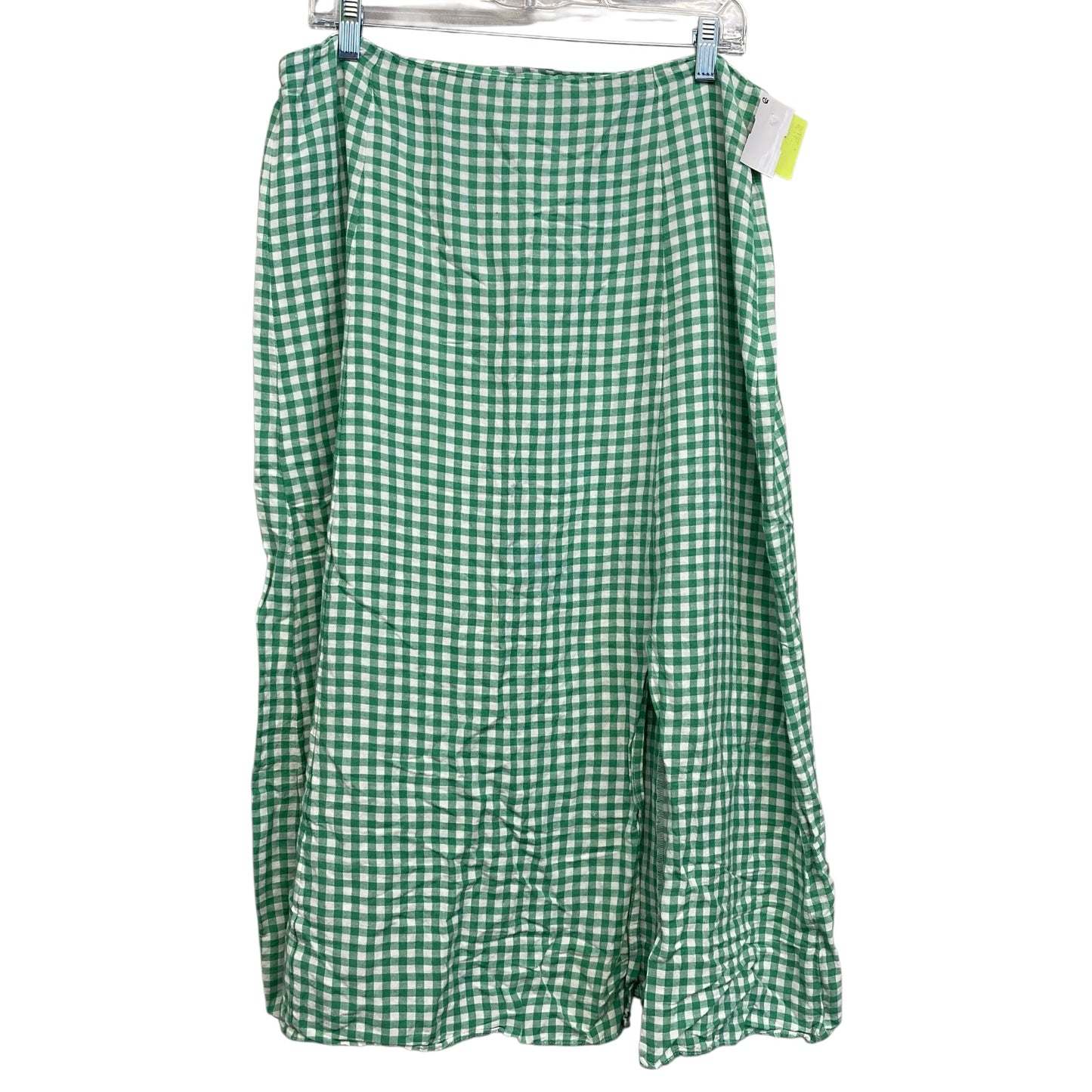Skirt Midi By Loft In Green & White, Size:12