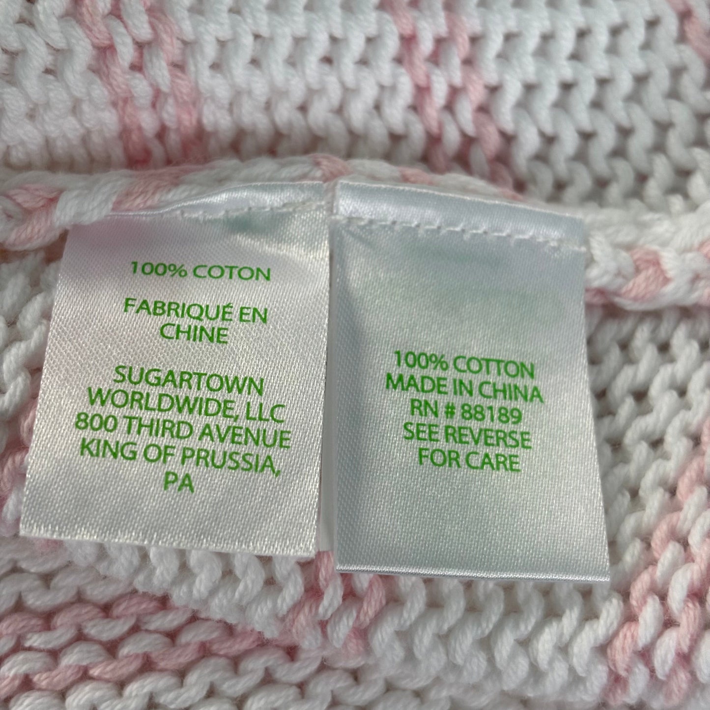 Sweater Designer By Lilly Pulitzer In Pink & White, Size: L