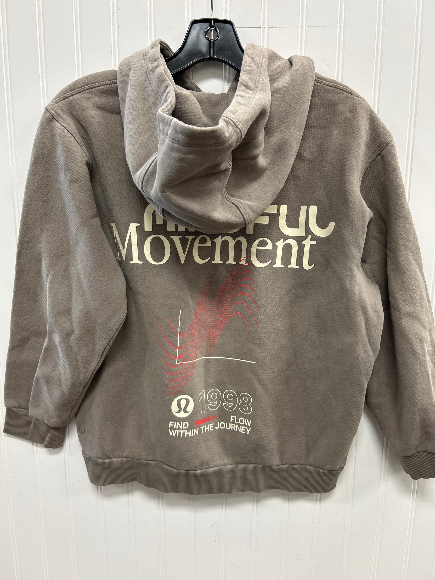 Athletic Sweatshirt Hoodie By Lululemon In Grey, Size:Xs