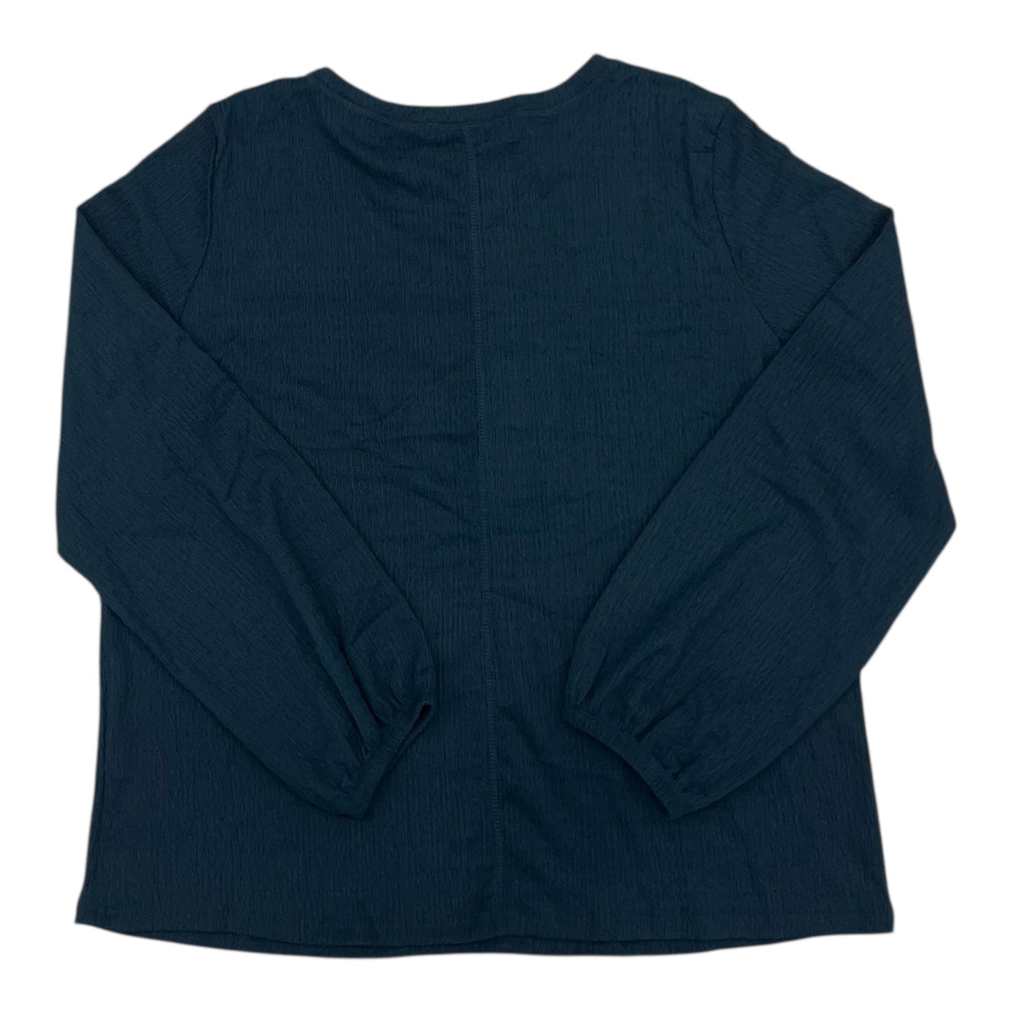 Blouse Ls By Absolutely Famous In Teal, Size:Xl