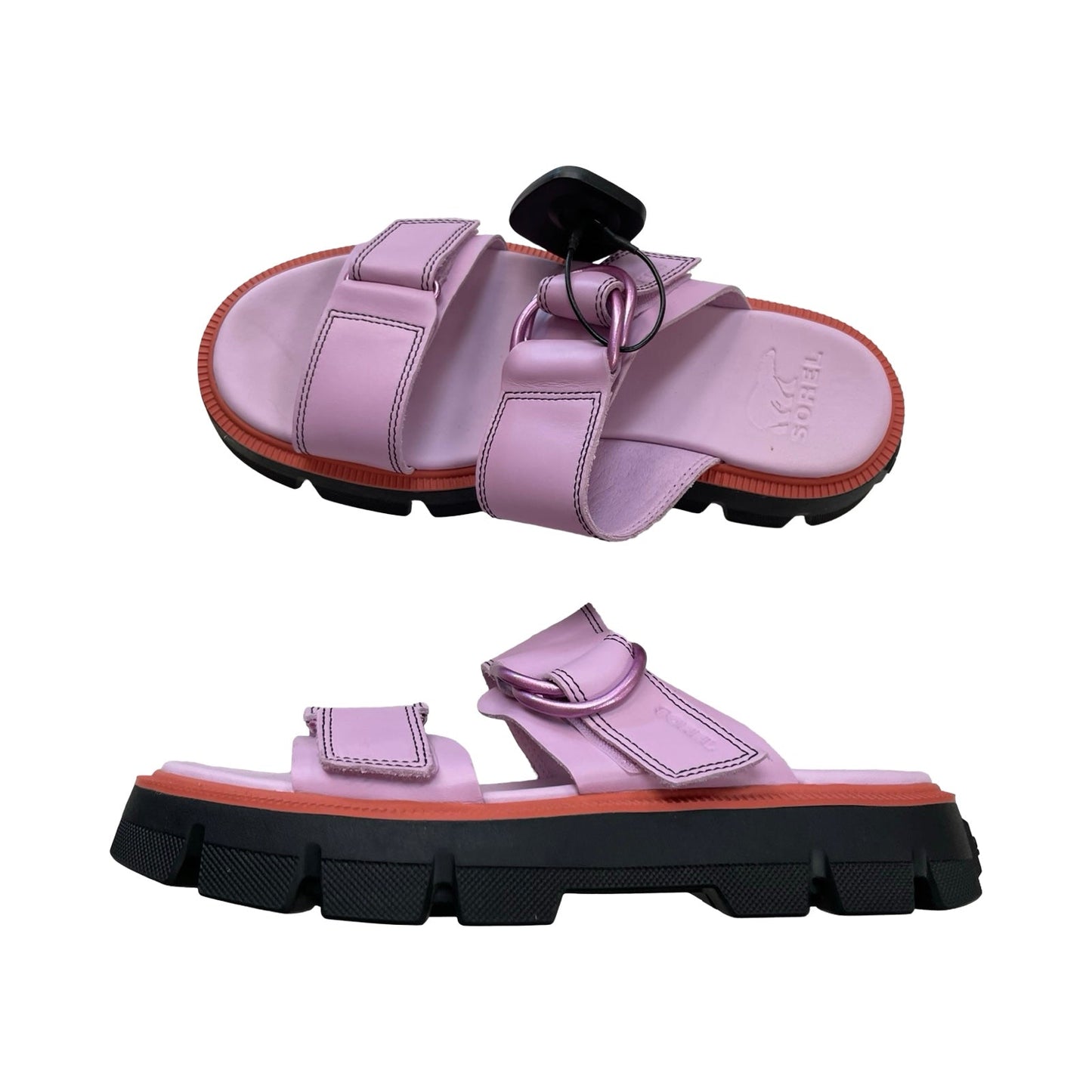 Sandals Designer By Sorel In Orange & Pink, Size:7