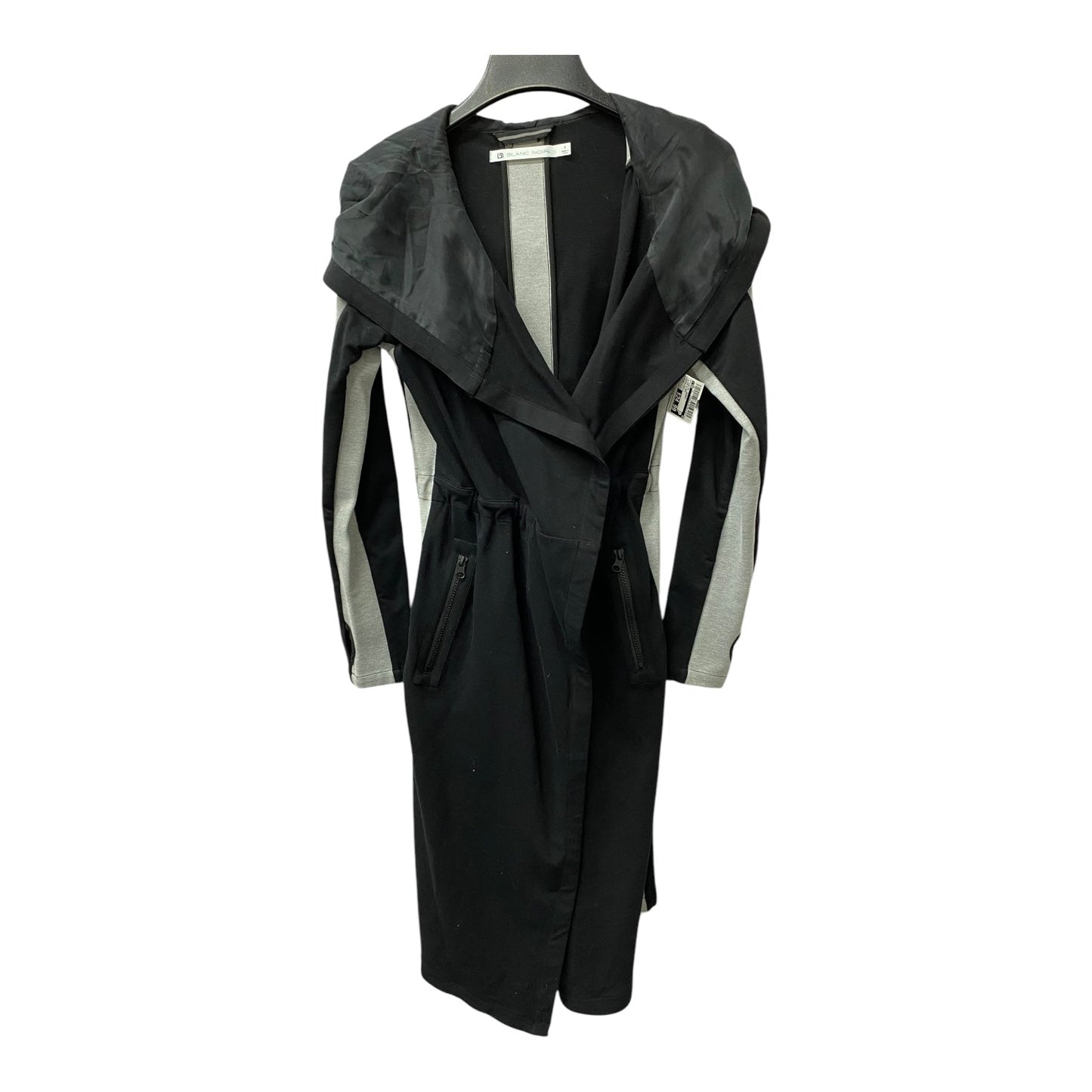 Athletic Jacket By Blanc Noir In Black & Grey, Size:S