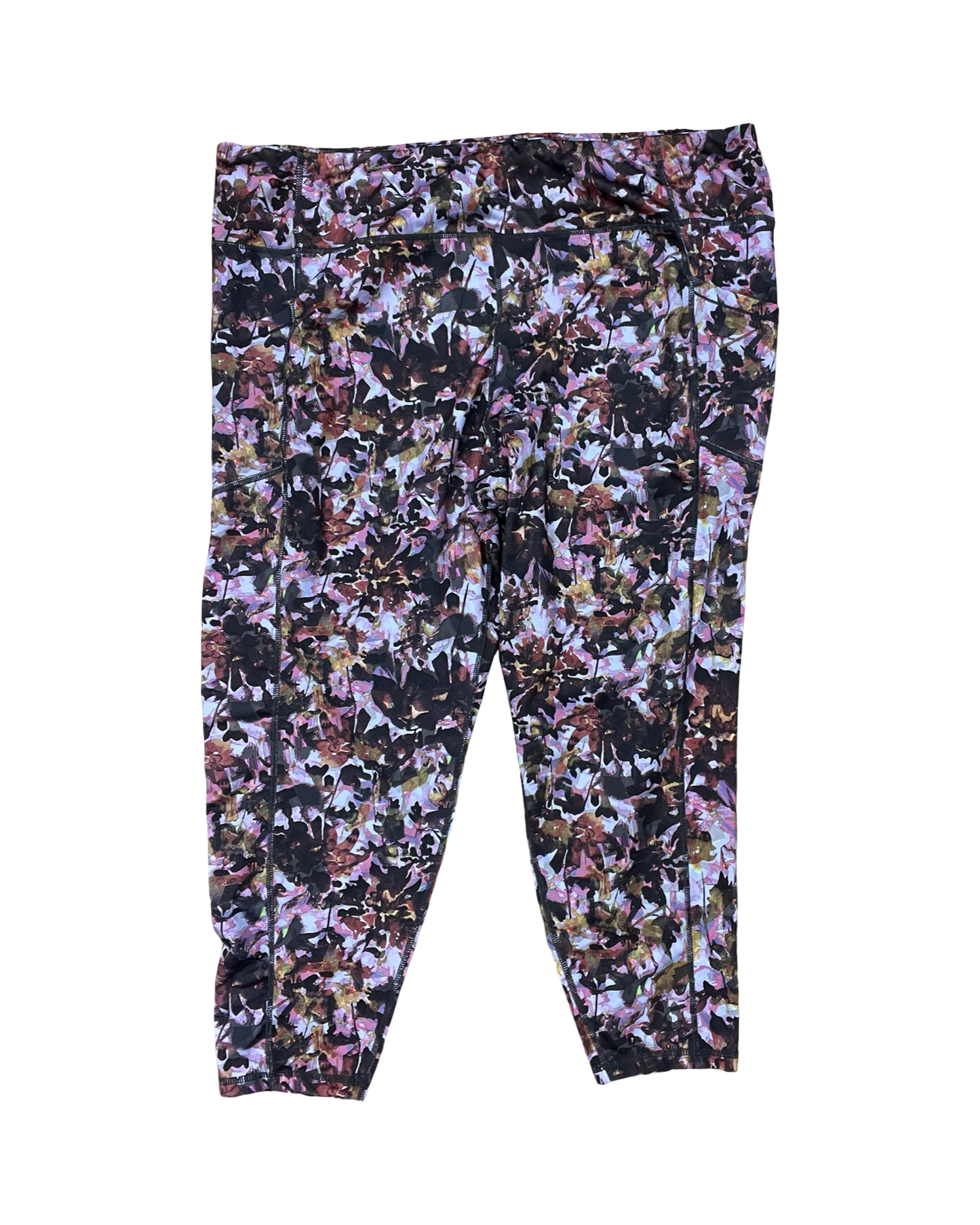 Athletic Leggings By Clothes Mentor In Black & Pink, Size:3X