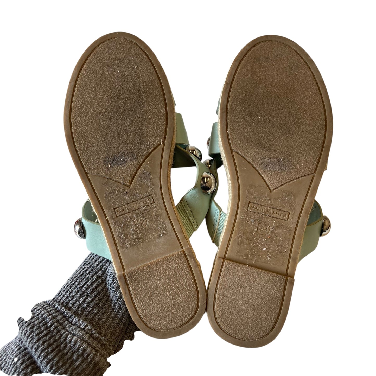 Sandals Flats By Marc Fisher In Green, Size:7