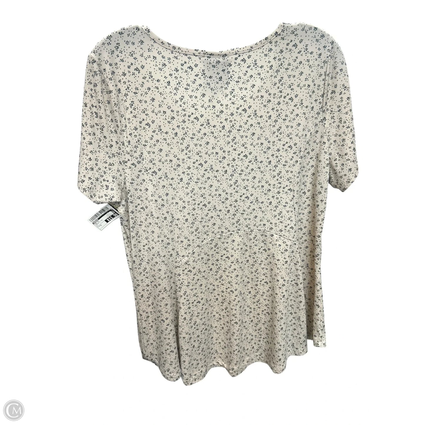 Top Short Sleeve By Bobeau In Green & Tan, Size: M