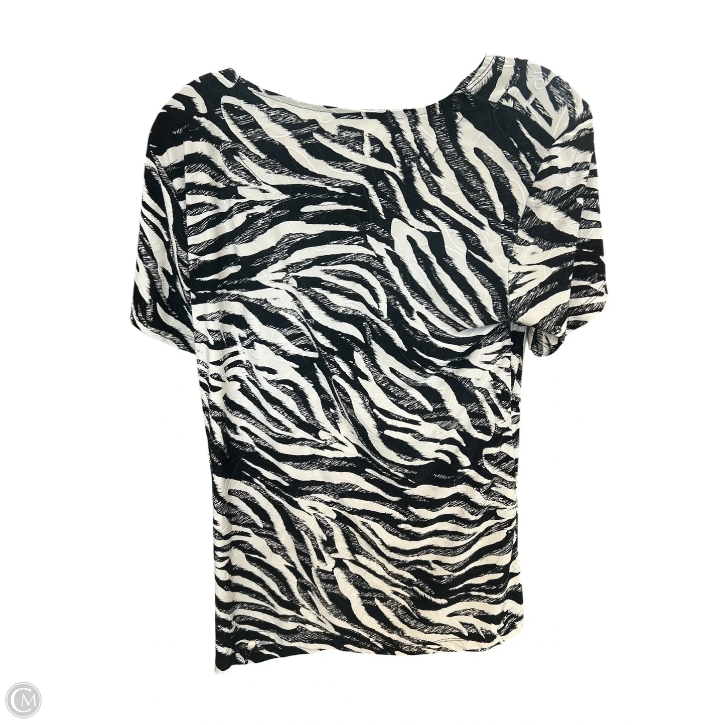 Top Short Sleeve By Jm Collections In Animal Print, Size: S