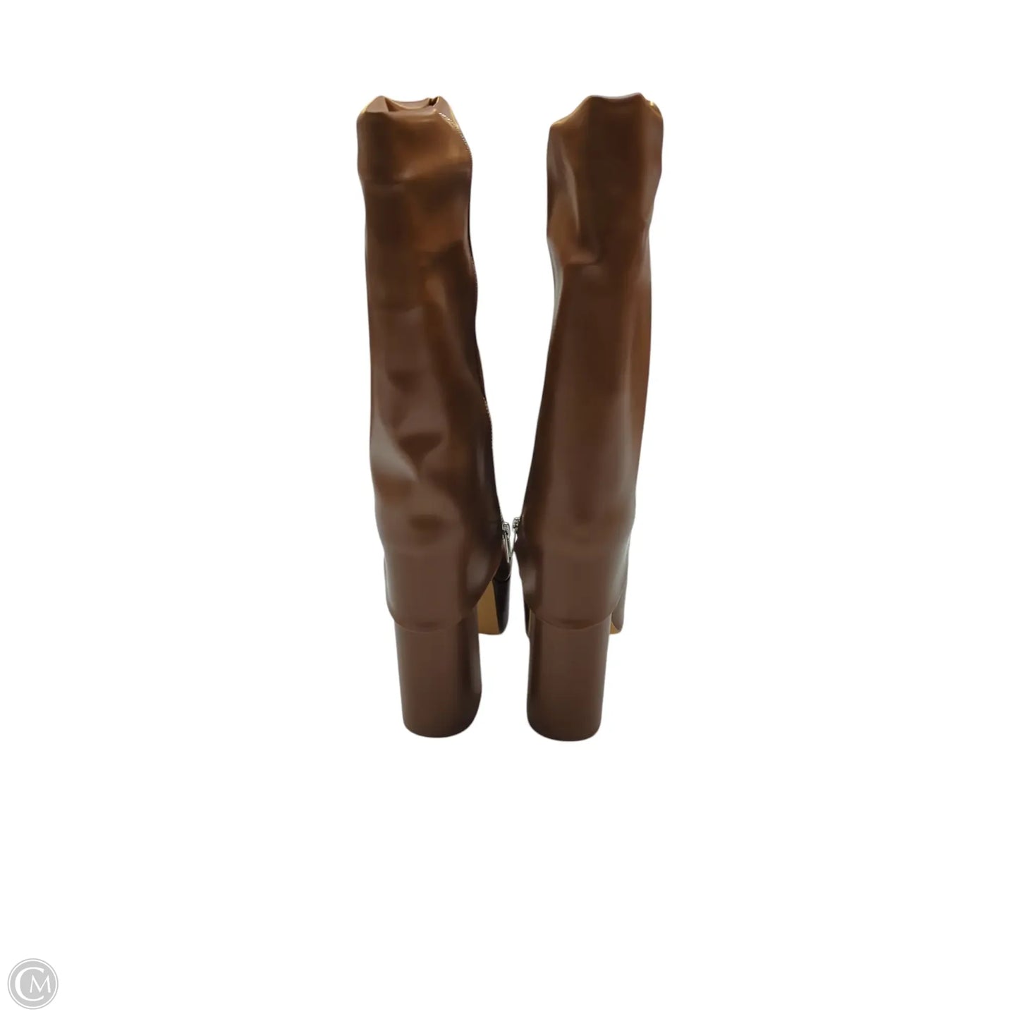 Boots Knee Heels By Fashion Nova In Brown, Size: 8