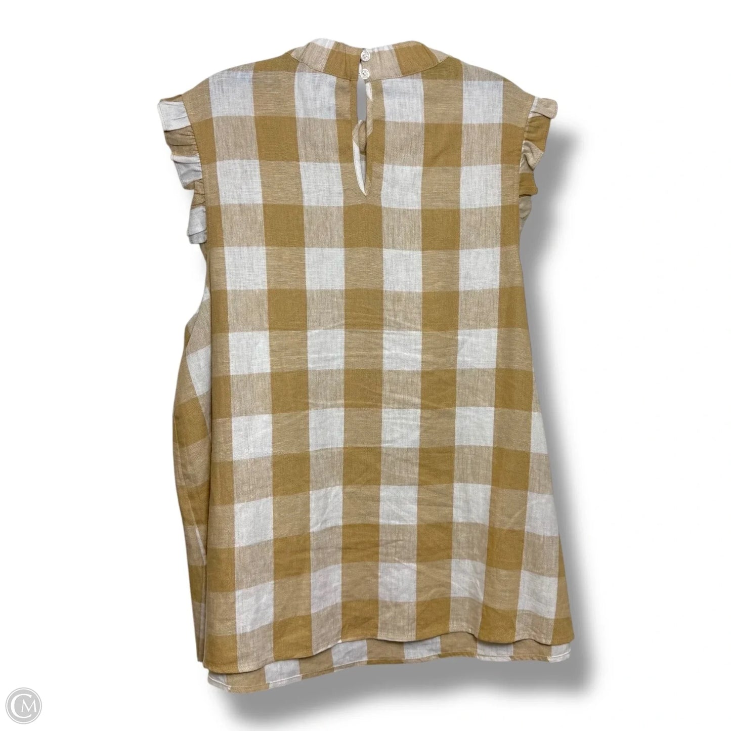 Top Sleeveless By Who What Wear In Checkered Pattern, Size: Xxl