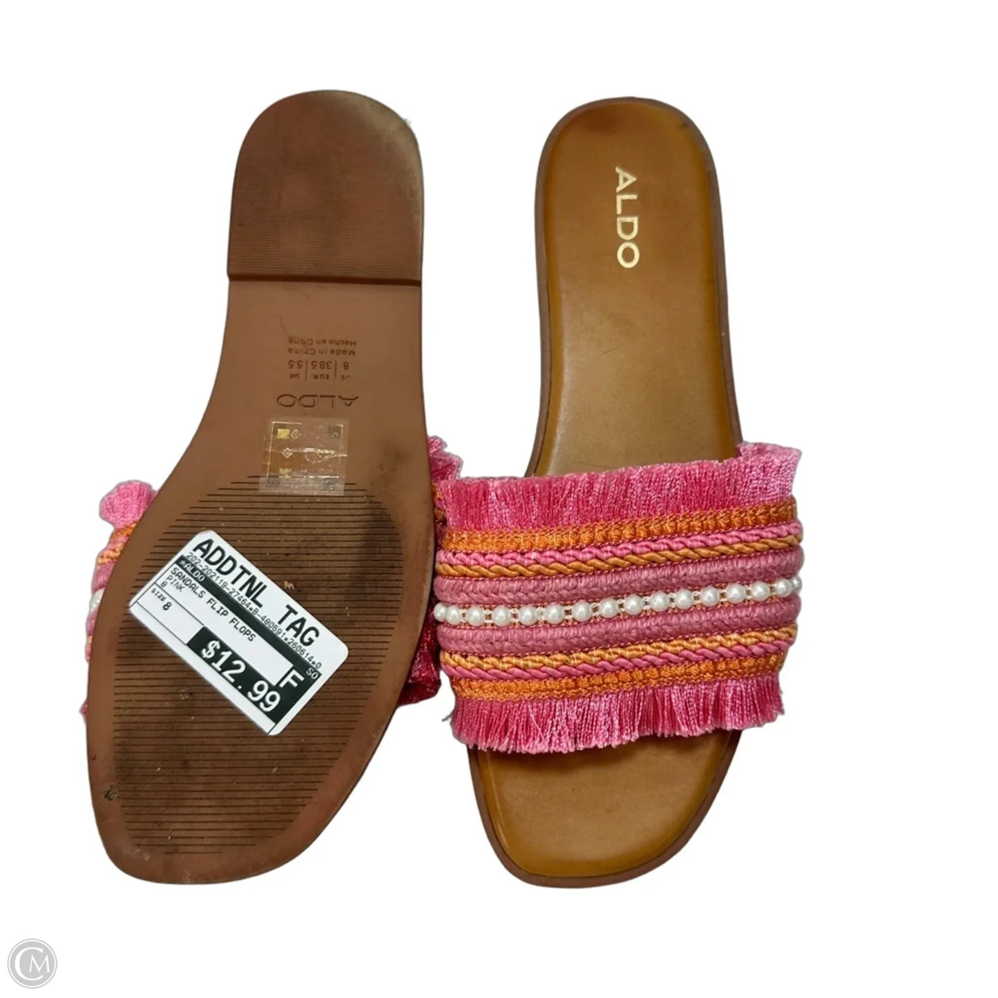 Sandals Flip Flops By Aldo In Pink, Size: 8