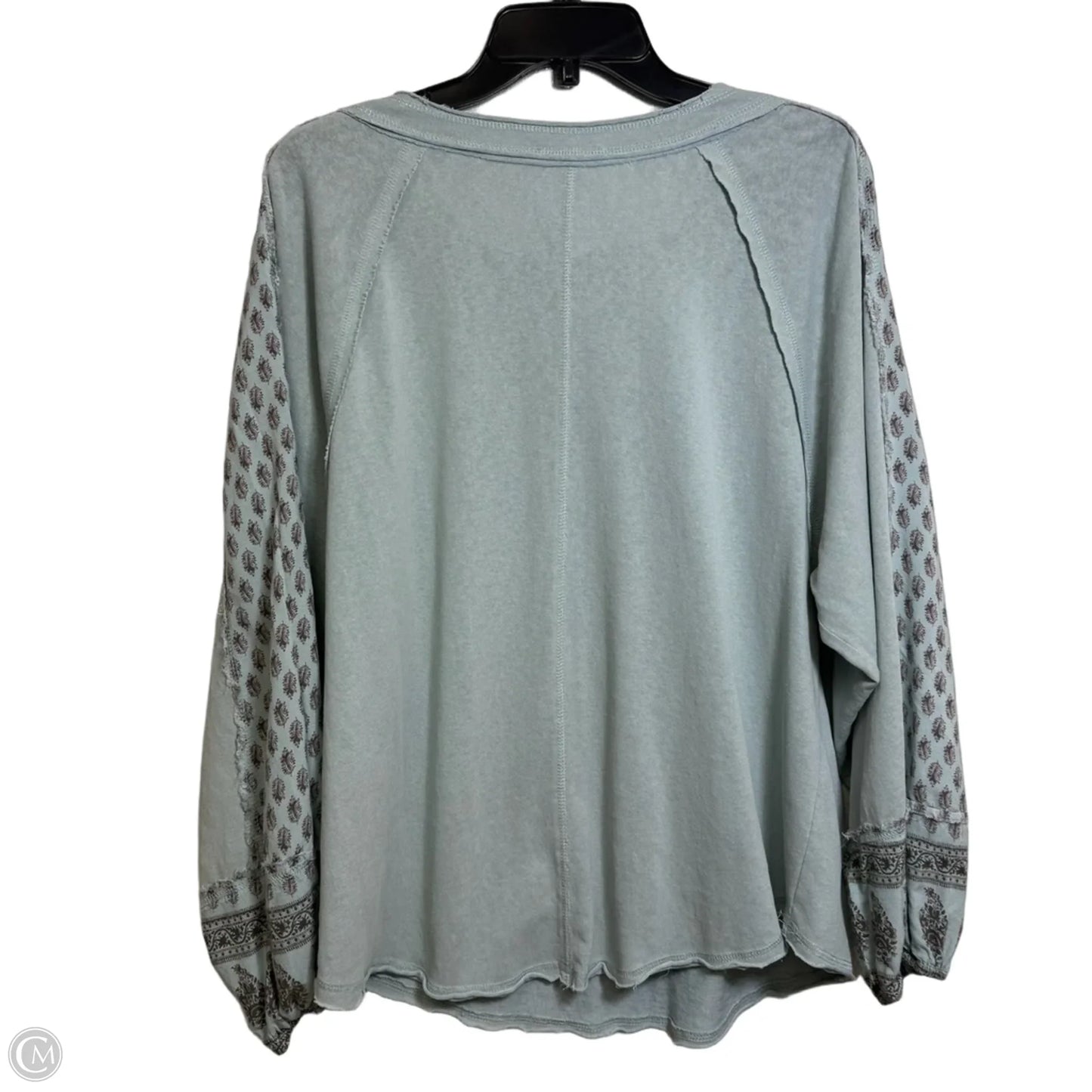 Top Long Sleeve By Easel In Blue, Size: S