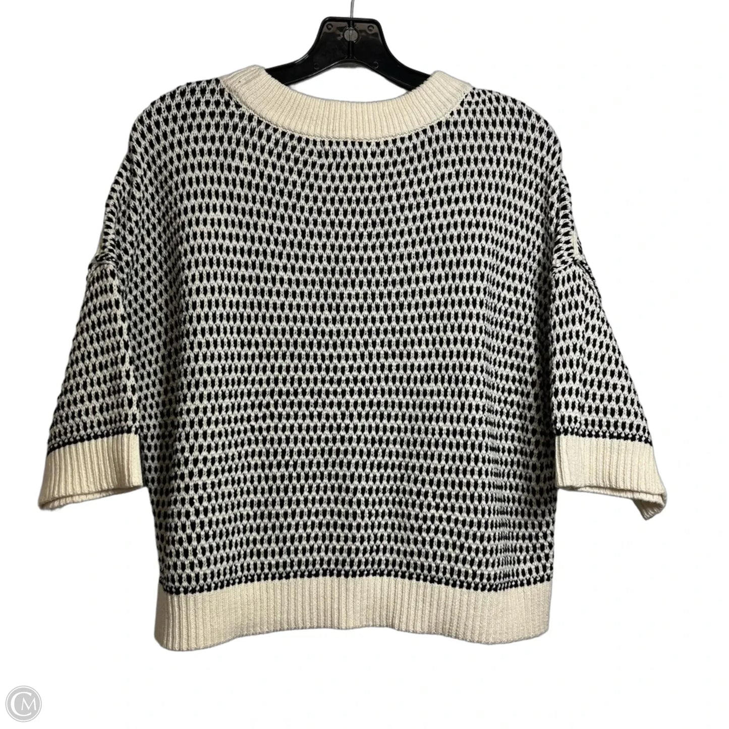 Top Short Sleeve By Blu Pepper In Black & White, Size: M