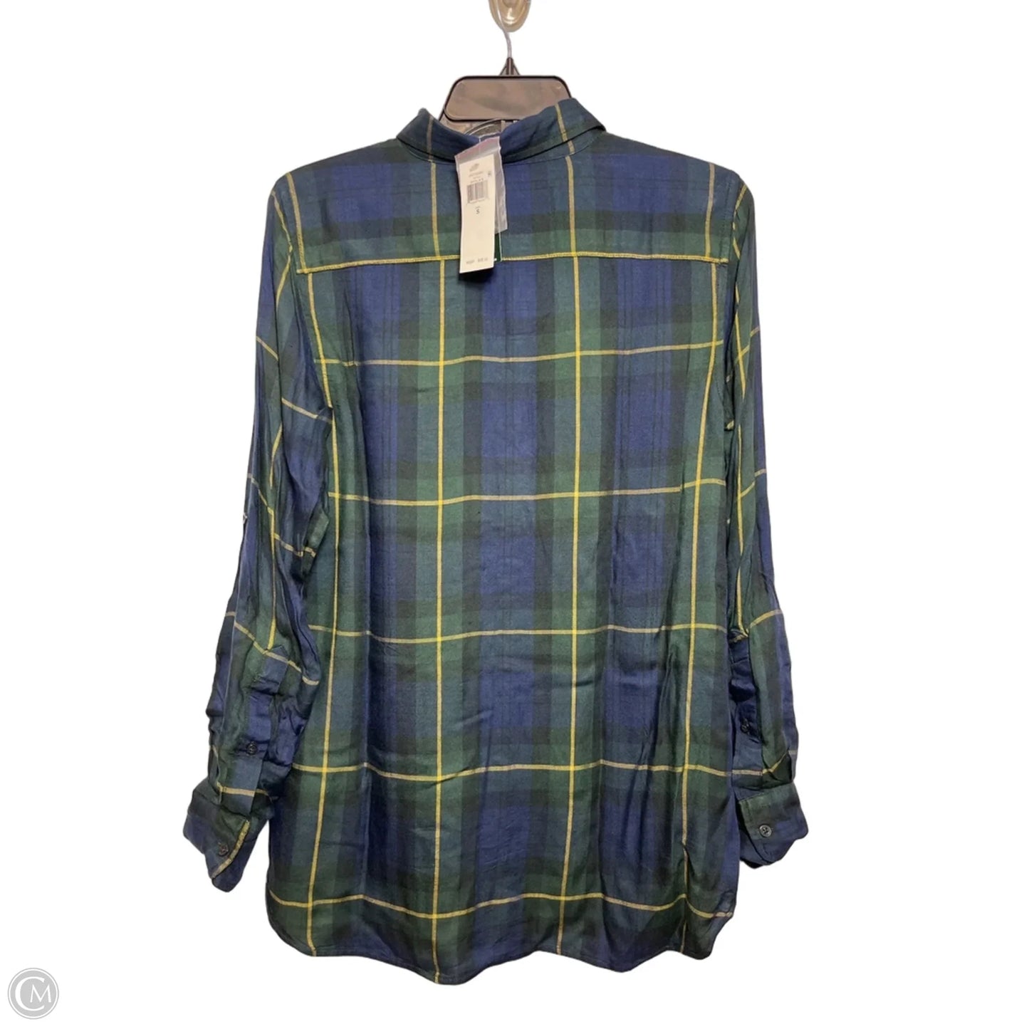 Top Long Sleeve By Ralph Lauren In Plaid Pattern, Size: S