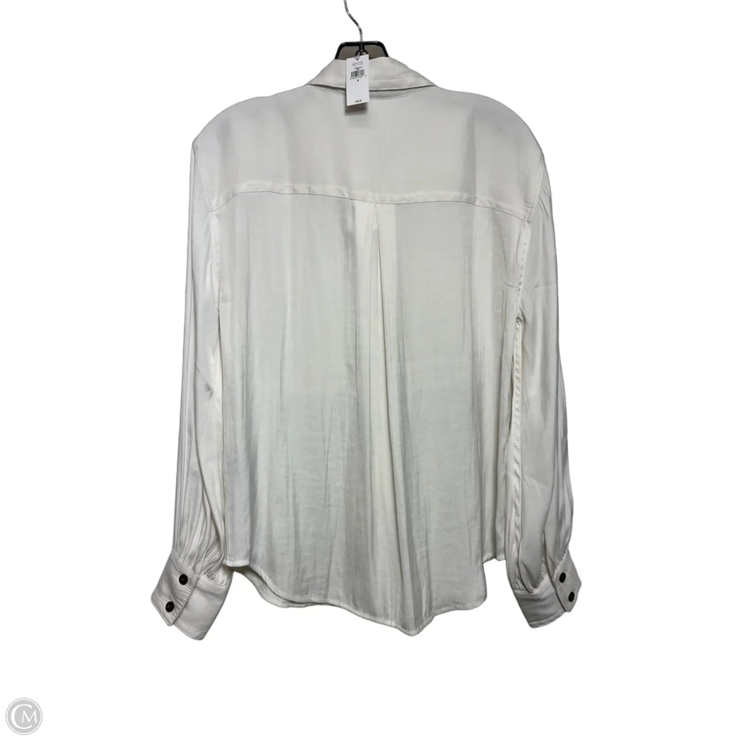Top Long Sleeve By Banana Republic In White, Size: S