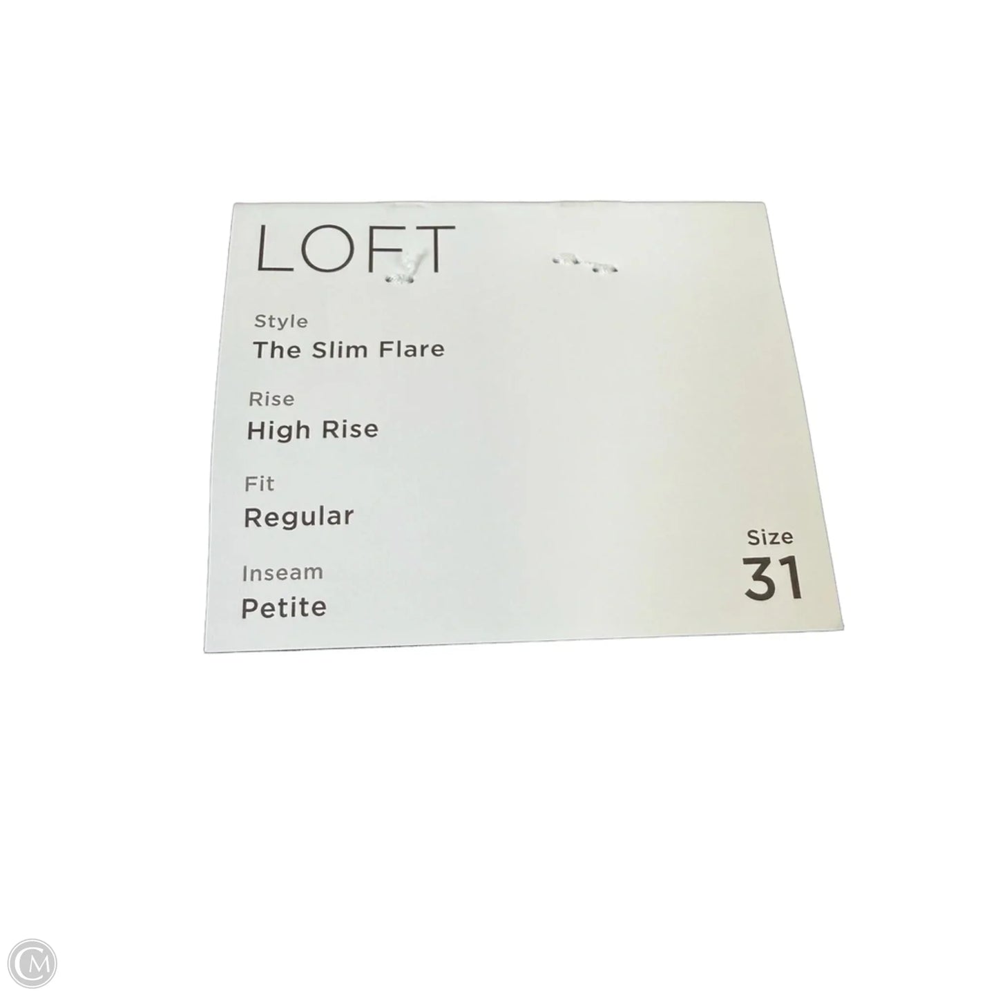 Jeans slim flare By Loft In Blue Denim, Size: 12 P