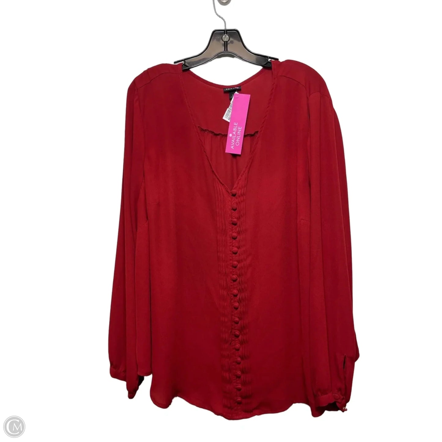 Top Long Sleeve By Torrid In Red, Size: 2x