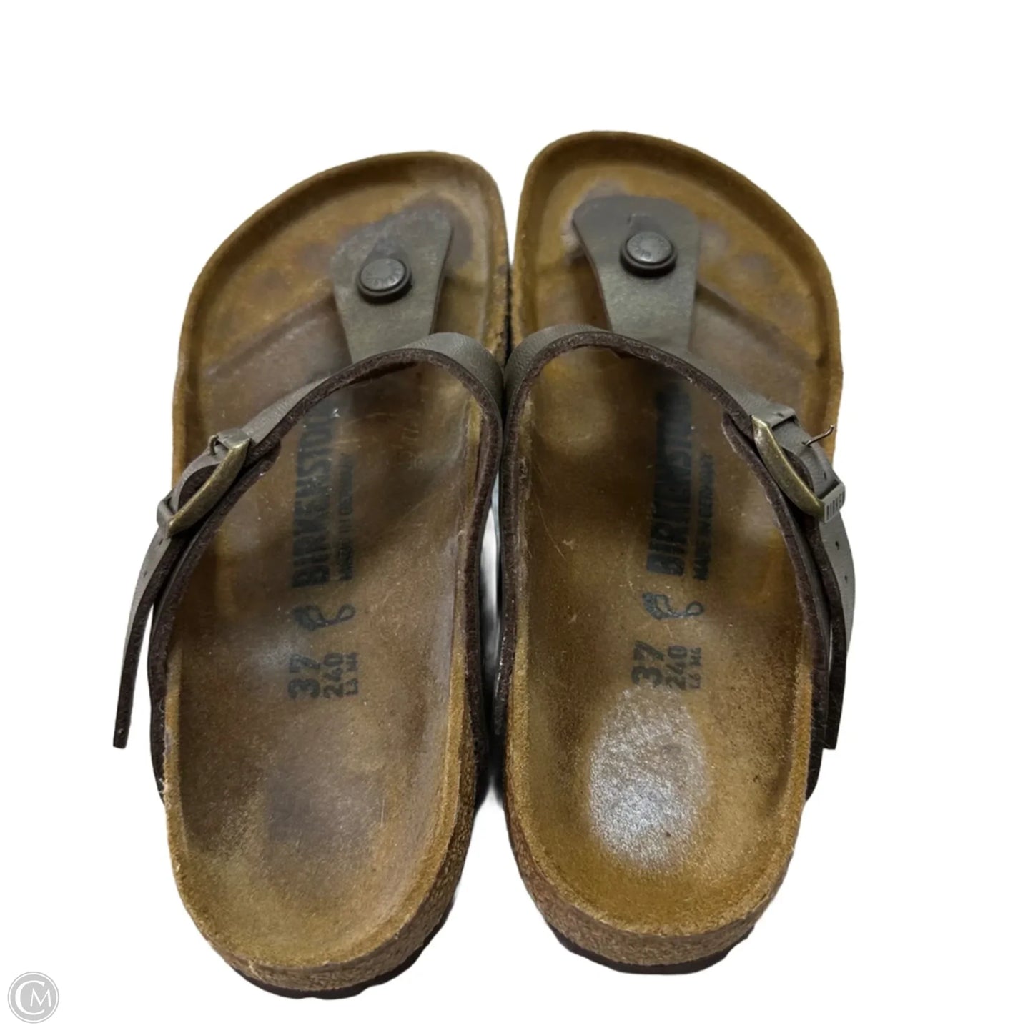 Sandals Flats By Birkenstock In Brown, Size: 6