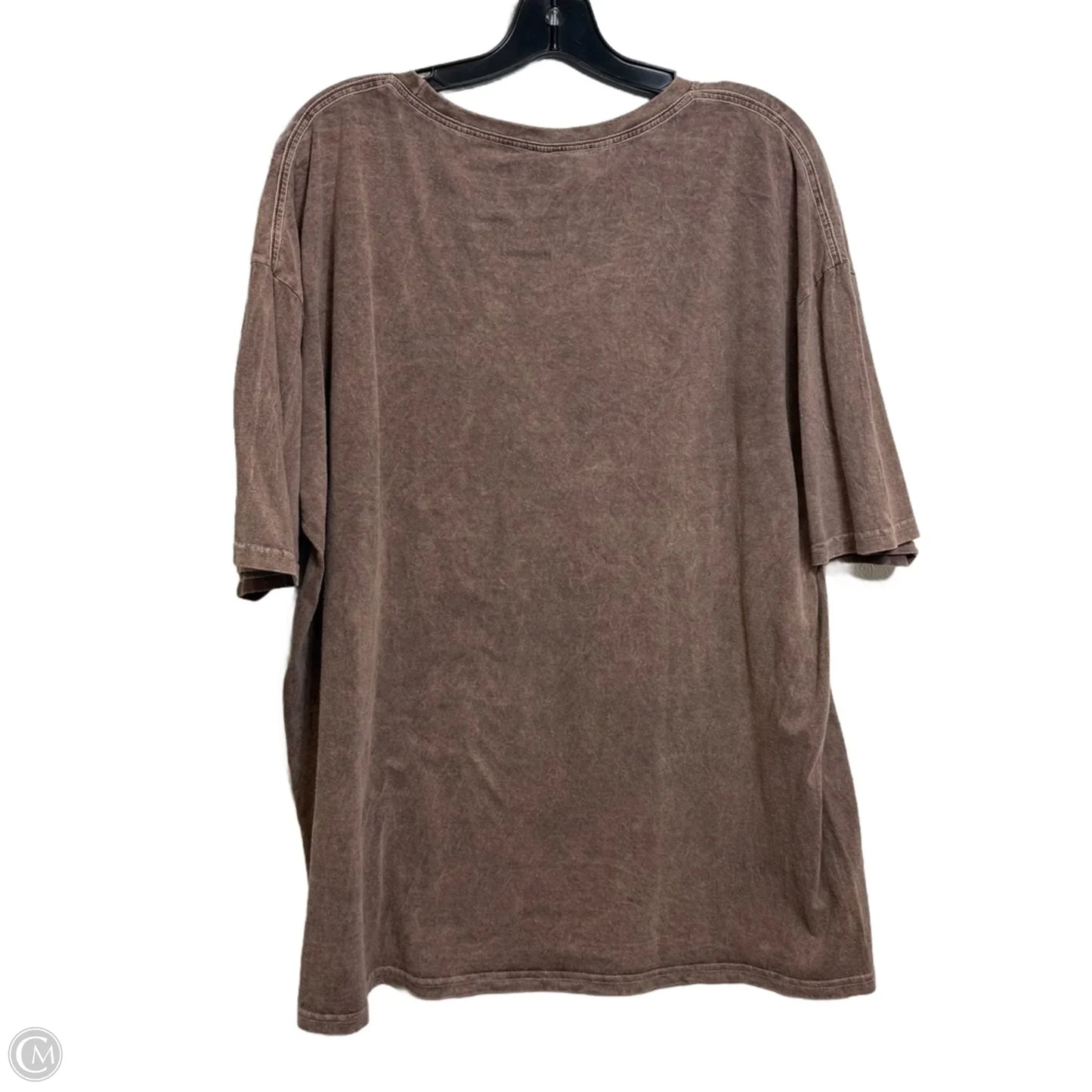 Top Short Sleeve Basic By Maurices In Brown, Size: 2x
