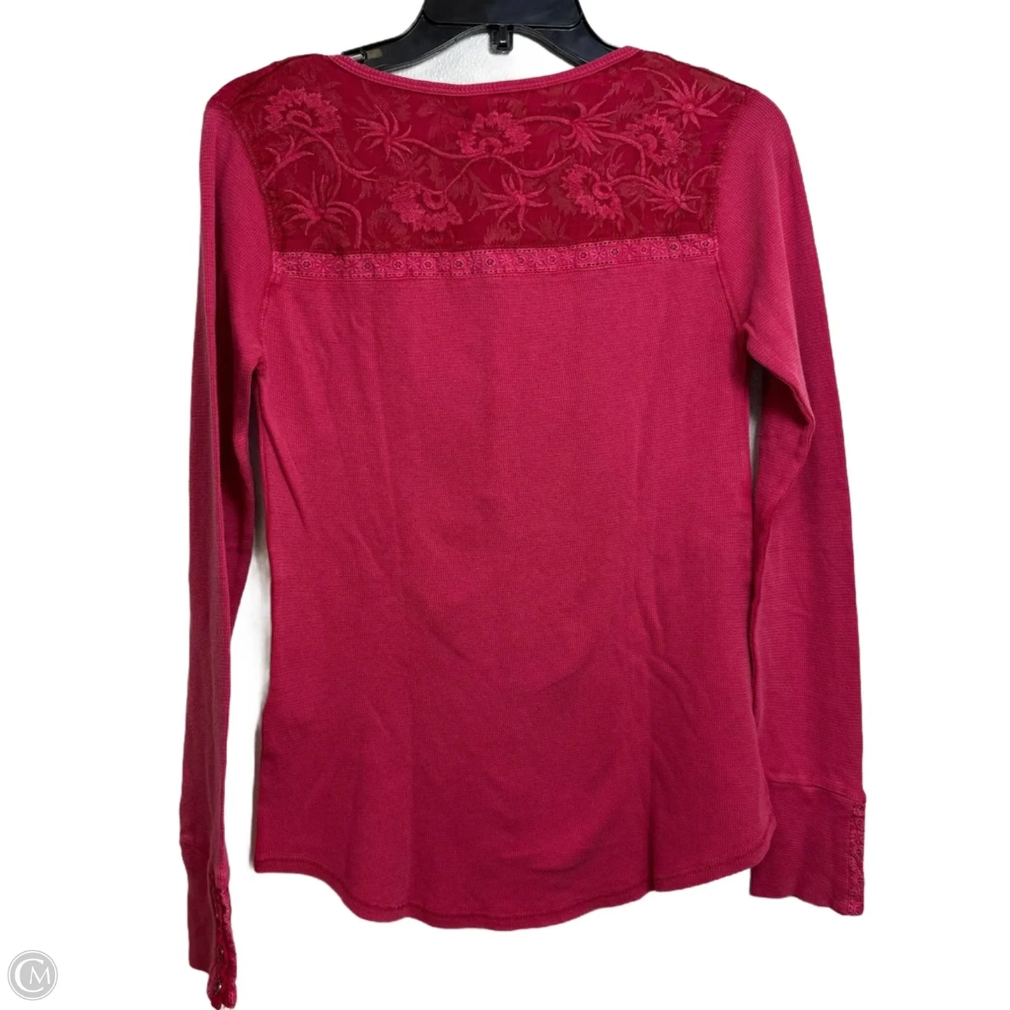 Top Long Sleeve Basic By Lucky Brand In Pink, Size: M