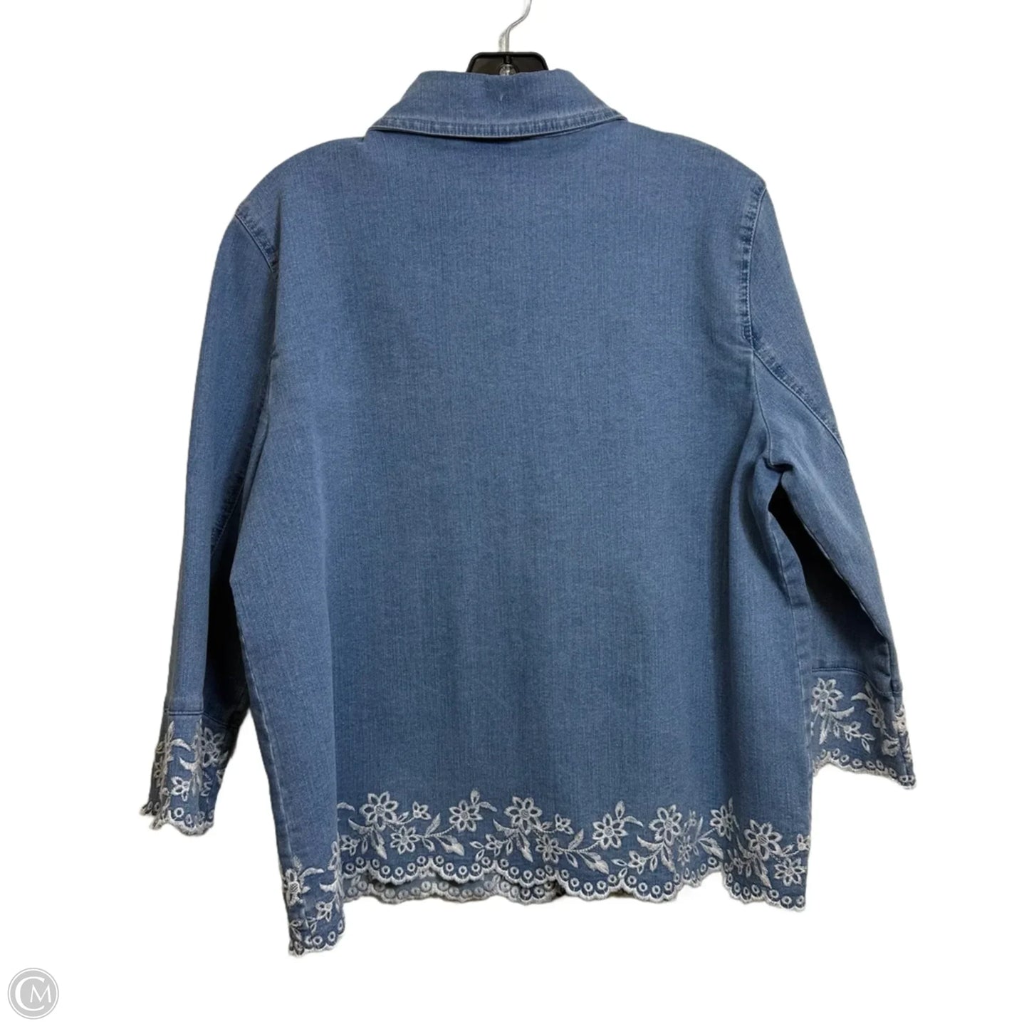 Jacket Denim By Alfred Dunner In Blue Denim, Size: M