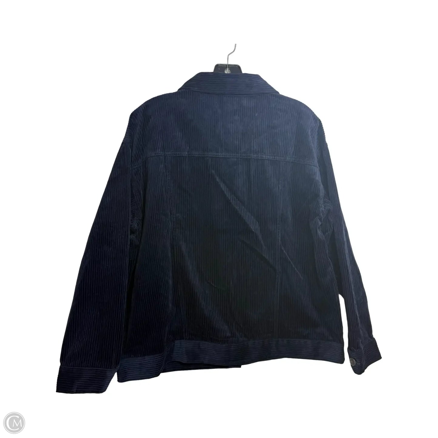 Jacket Shirt By Christopher And Banks In Navy, Size: L