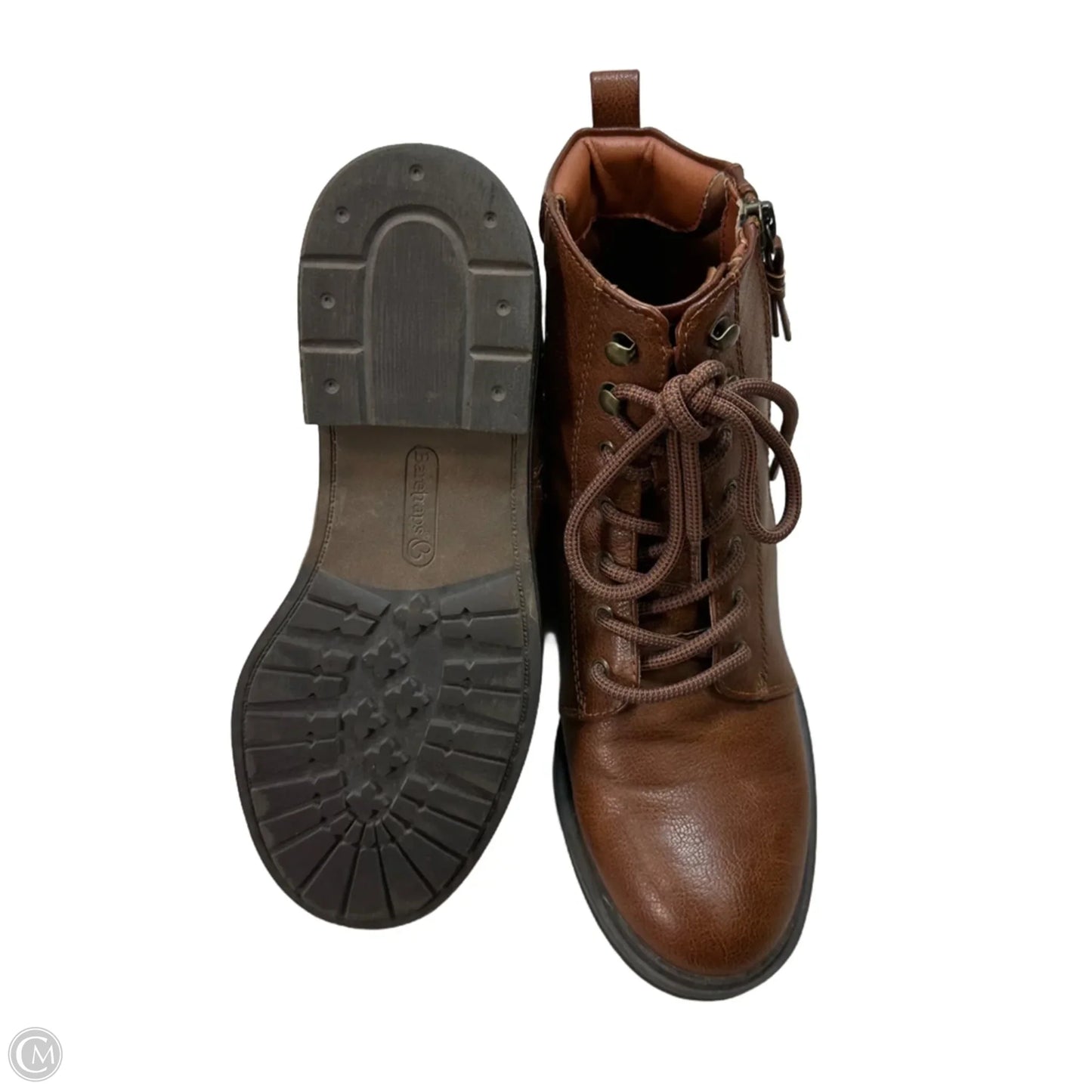 Boots Ankle Flats By Bare Traps In Brown, Size: 7