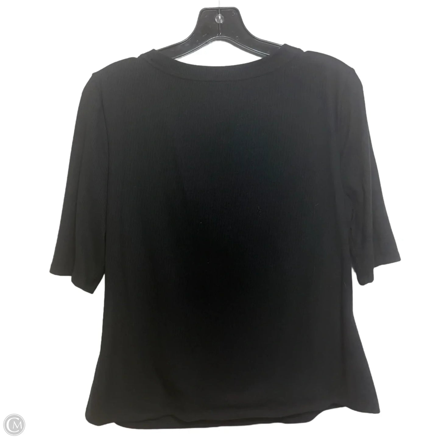 Top Short Sleeve By Soma In Black, Size: L