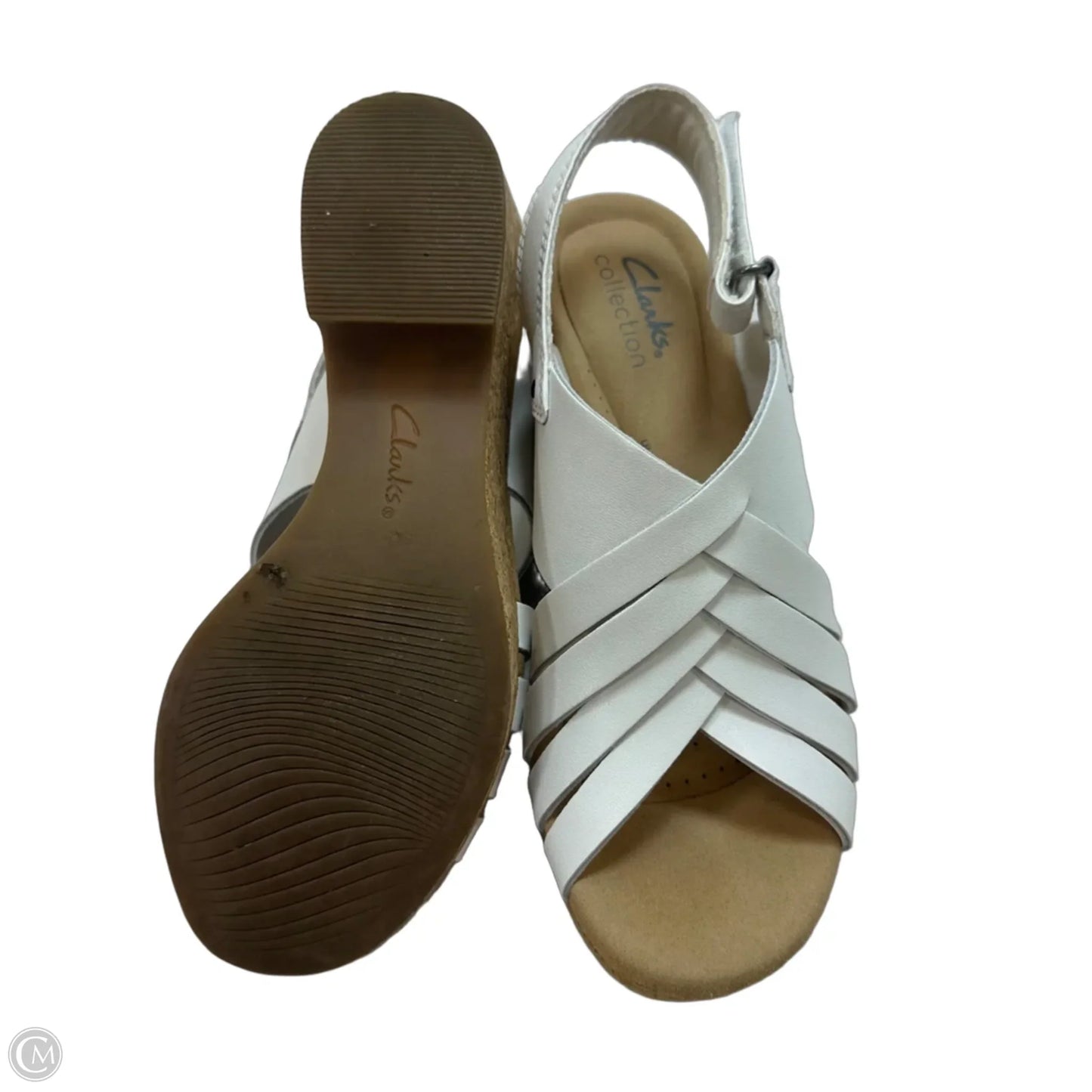 Sandals Flats By Clarks In White, Size: 7