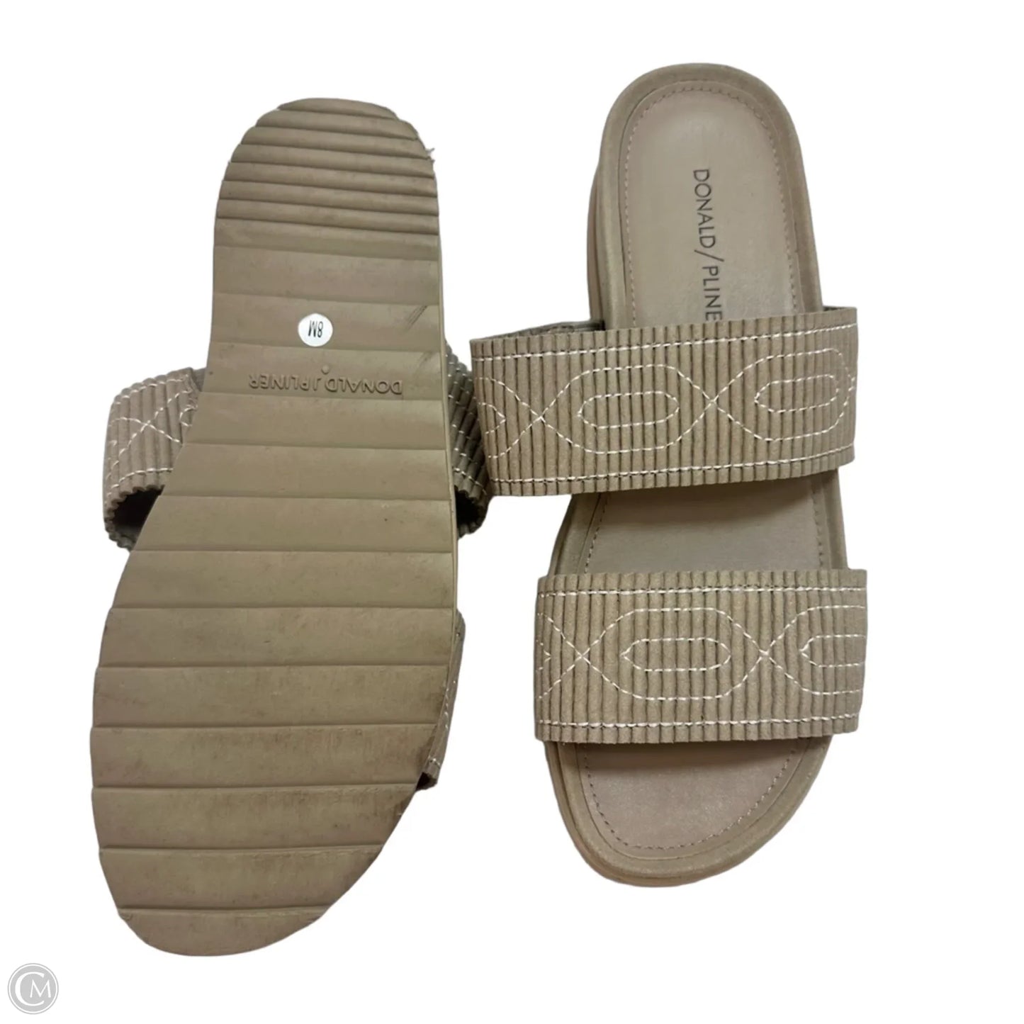 Sandals Flats By Donald Pliner In Beige, Size: 8