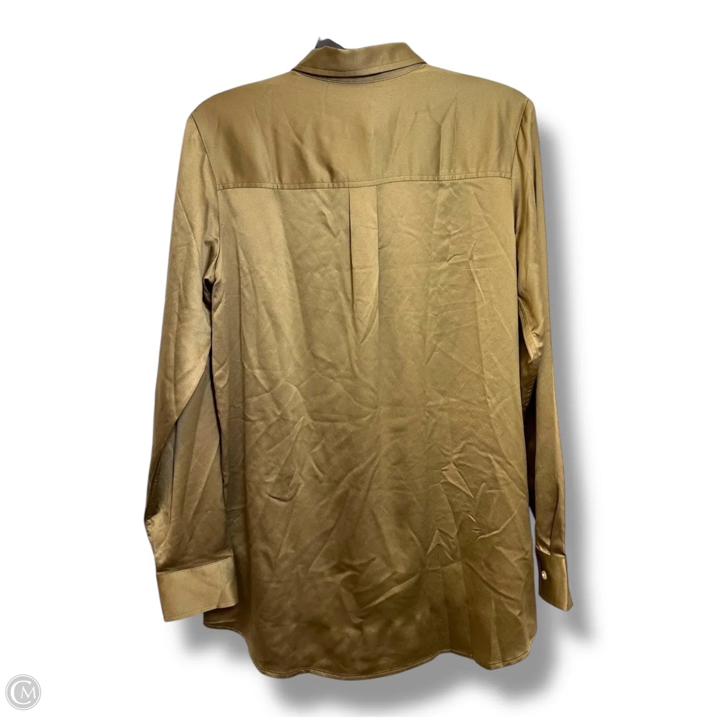 Top Long Sleeve Basic By Gap In Bronze, Size: S
