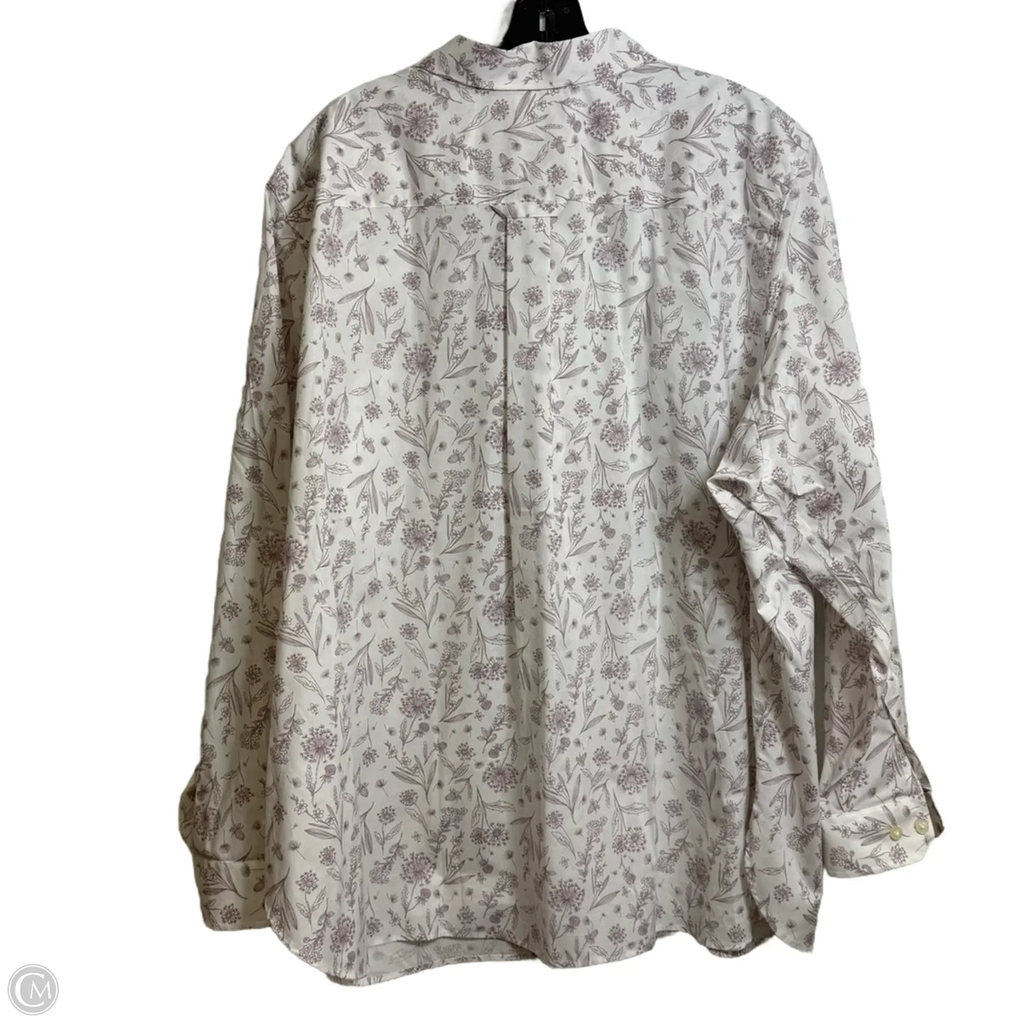 Top Long Sleeve By Duluth Trading In Floral Print, Size: 3x