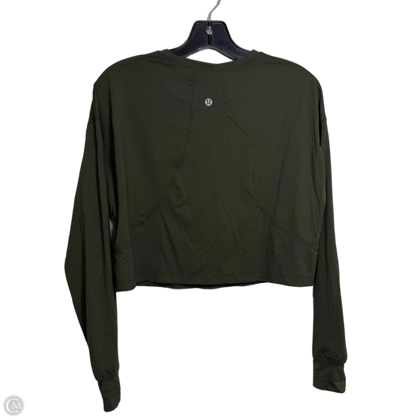 Athletic Top Long Sleeve Crewneck By Lululemon In Green, Size: S